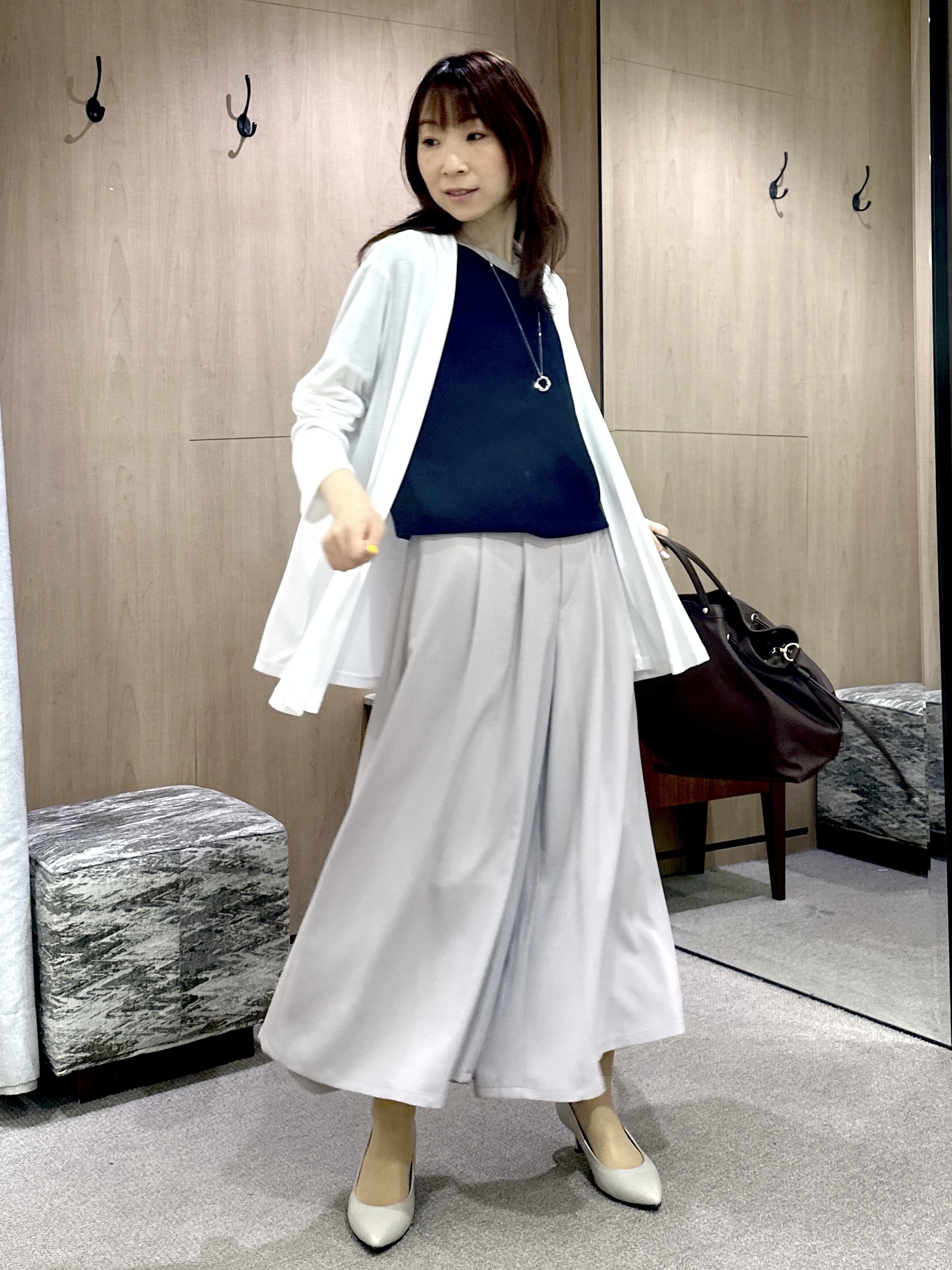 Miwaさんの「UNTITLED｜【接触冷感/UVカット/遮熱機能】フライスジャージカーディガン」を使ったコーディネート