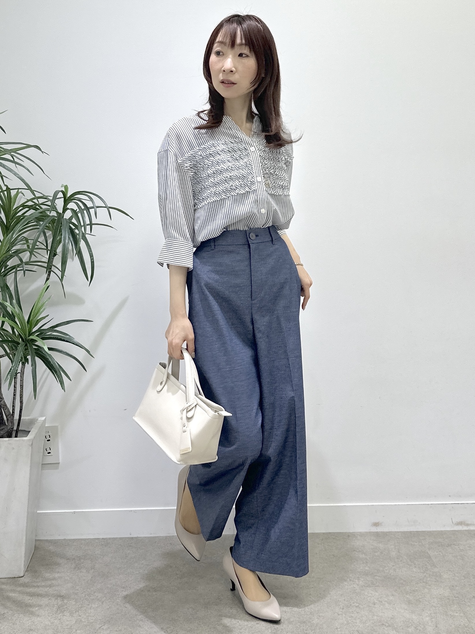 Miwaさんの「UNTITLED｜【古畑星夏さん着用/洗える】シアーブルゾン」を使ったコーディネート