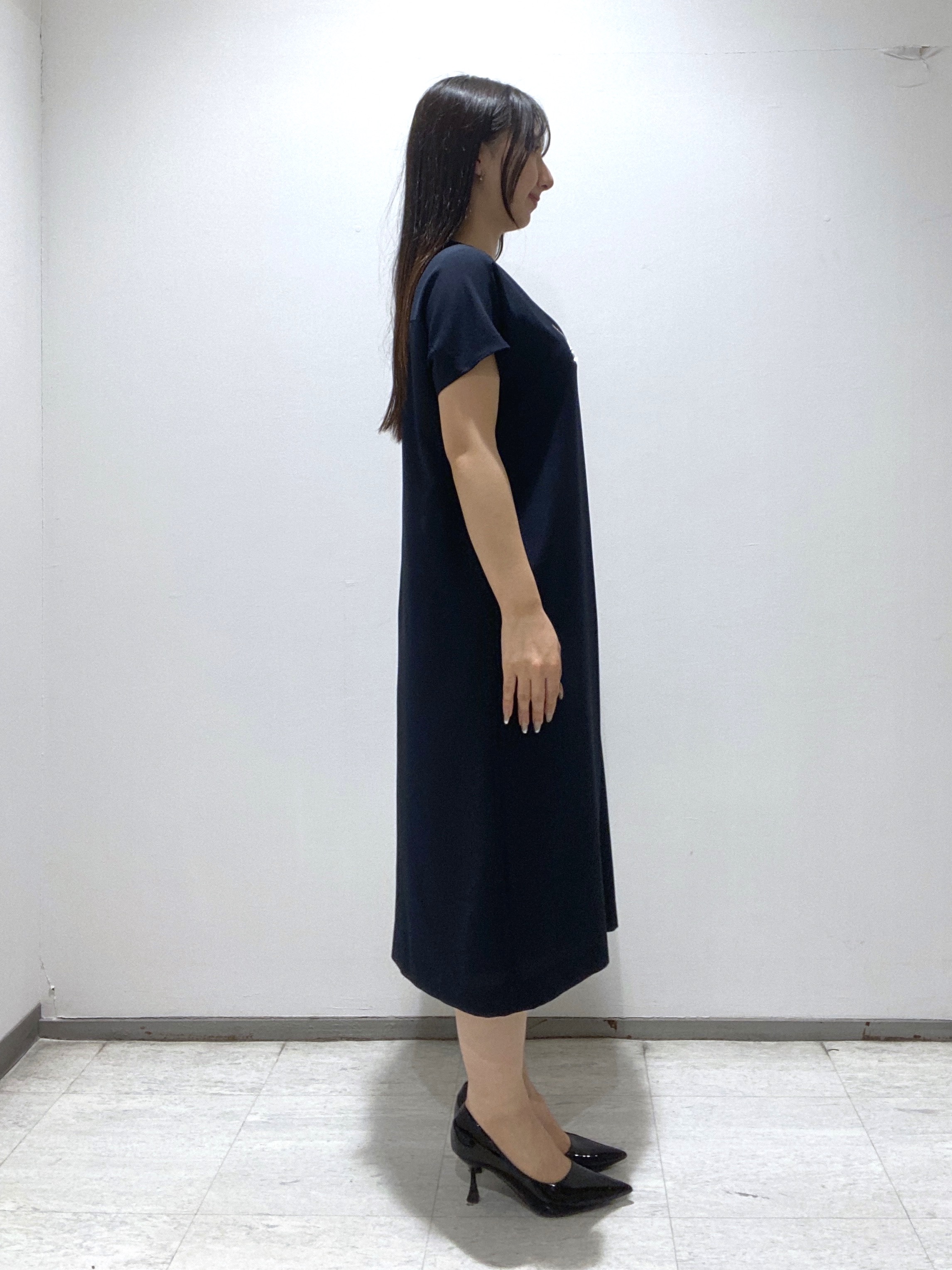 meiさんの「INDIVI｜【洗える／UVケア／麻調】スキッパーワンピース」を使ったコーディネート
