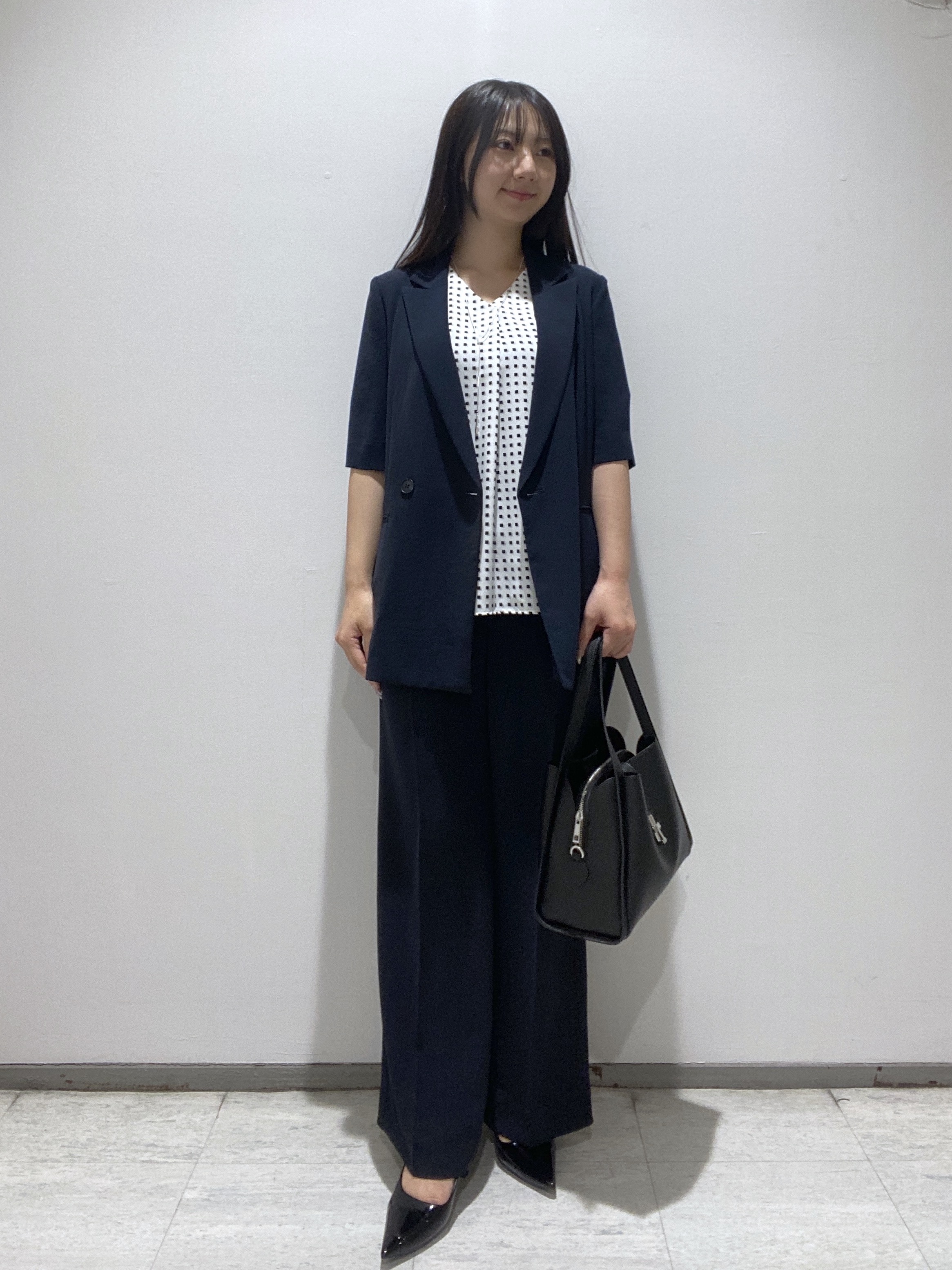 meiさんの「INDIVI｜【着る日傘】ハーフスリーブダブルジャケット」を使ったコーディネート