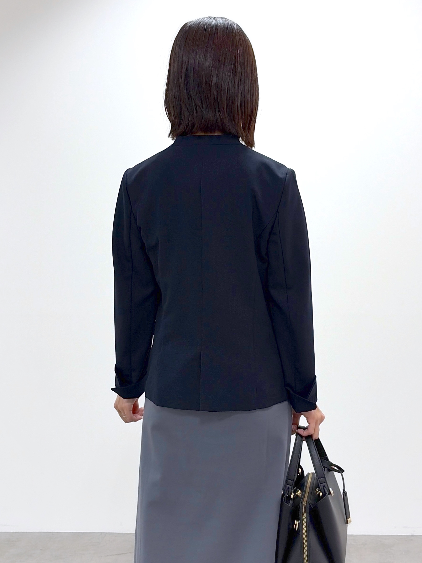 kozuさんの「index｜【接触冷感／吸水速乾】ノーカラージャケット／セットアップ対応可《洗える／防シワ／ストレッチ》」を使ったコーディネート
