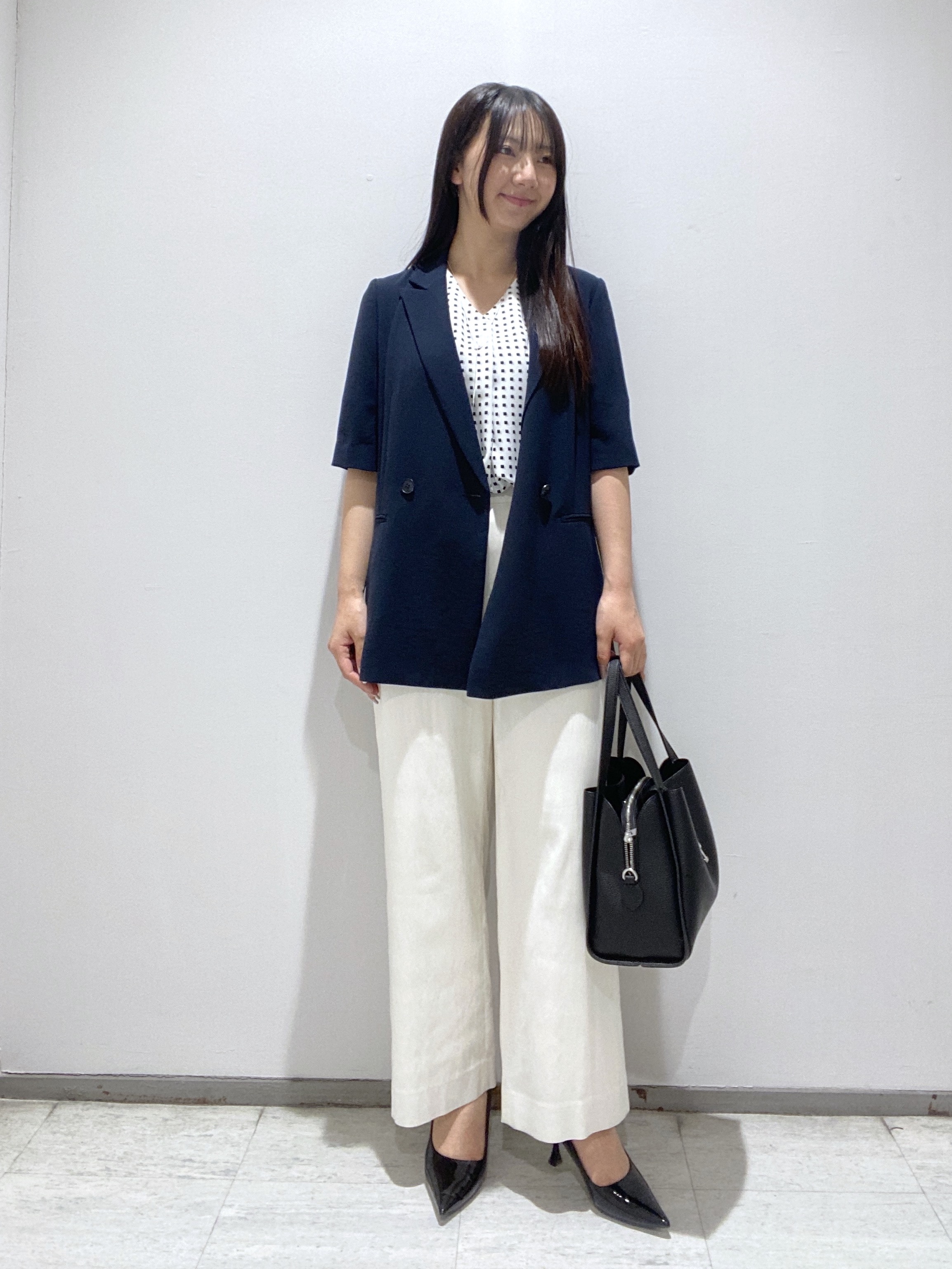 meiさんの「INDIVI｜【着る日傘】ハーフスリーブダブルジャケット」を使ったコーディネート