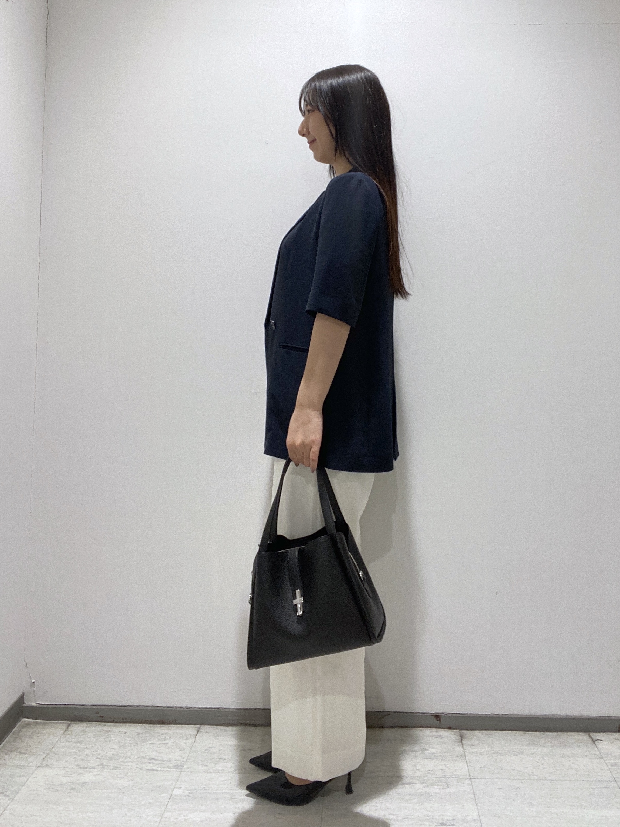meiさんの「INDIVI｜【着る日傘】ハーフスリーブダブルジャケット」を使ったコーディネート