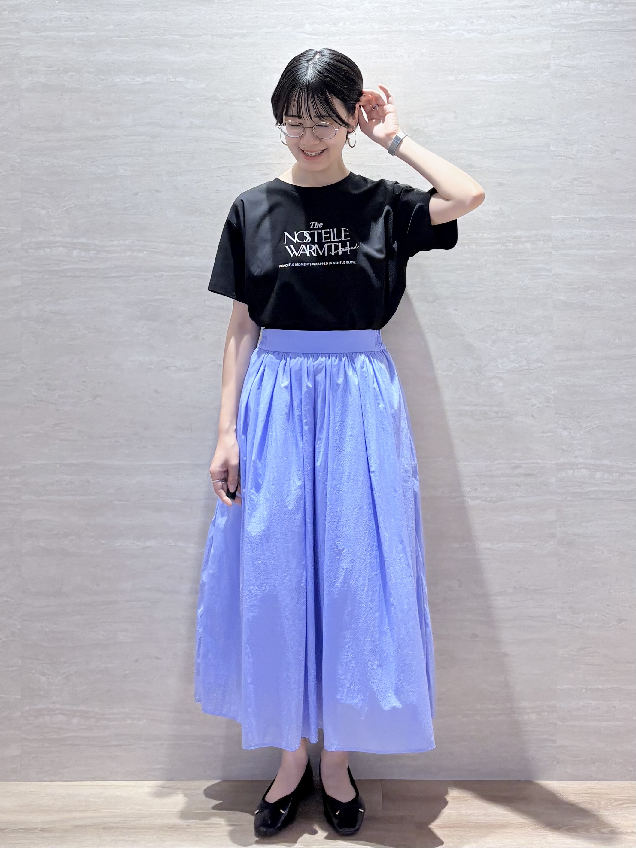 JIMAさんの「OPAQUE.CLIP｜ロゴプリント＆刺繍Tシャツ【洗濯機OK】」を使ったコーディネート
