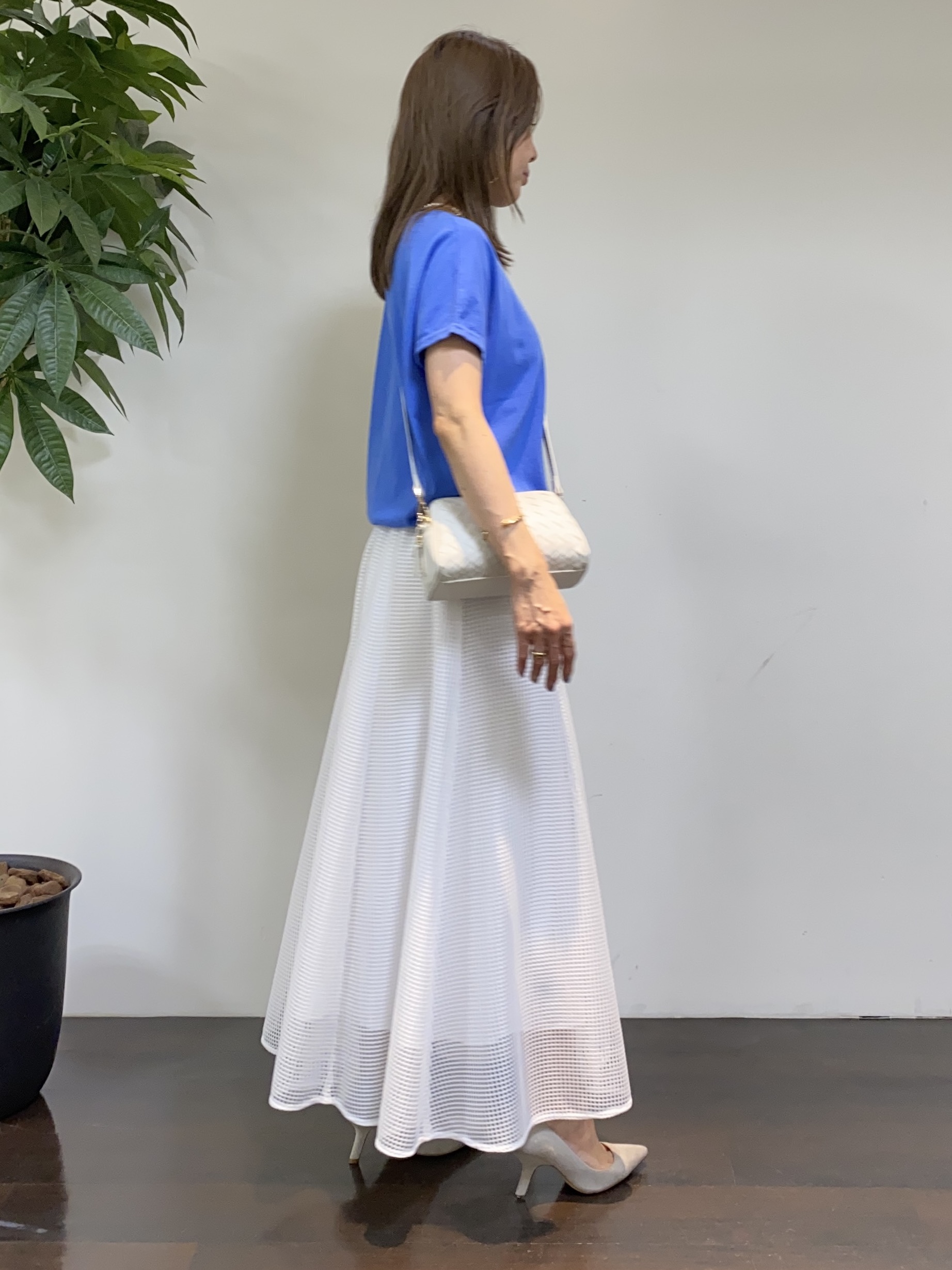 tomoさんの「UNTITLED｜【9色展開/アンサンブル可】コットンクルーネックカーディガン」を使ったコーディネート