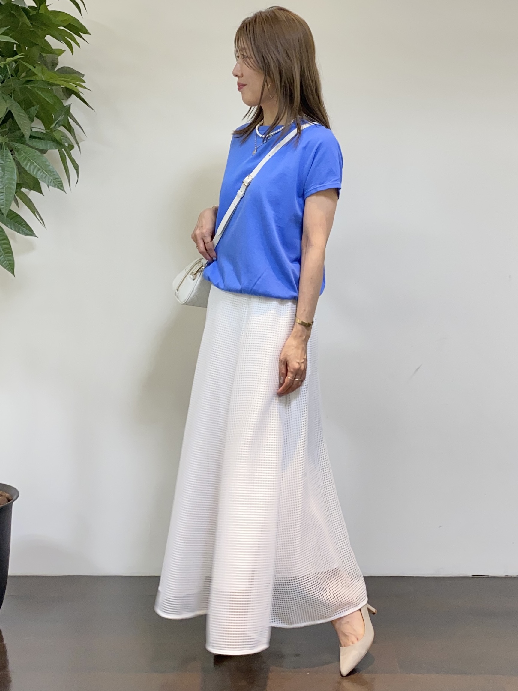 tomoさんの「UNTITLED｜【9色展開/アンサンブル可】コットンクルーネックカーディガン」を使ったコーディネート