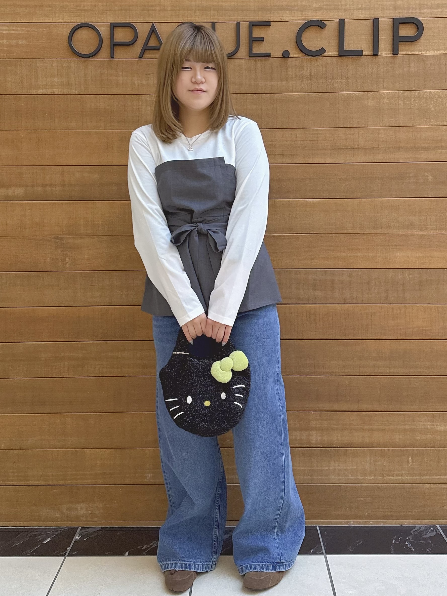 ぴのさんの「OPAQUE.CLIP｜ビスチェドッキングカットソー【洗濯機OK】」を使ったコーディネート