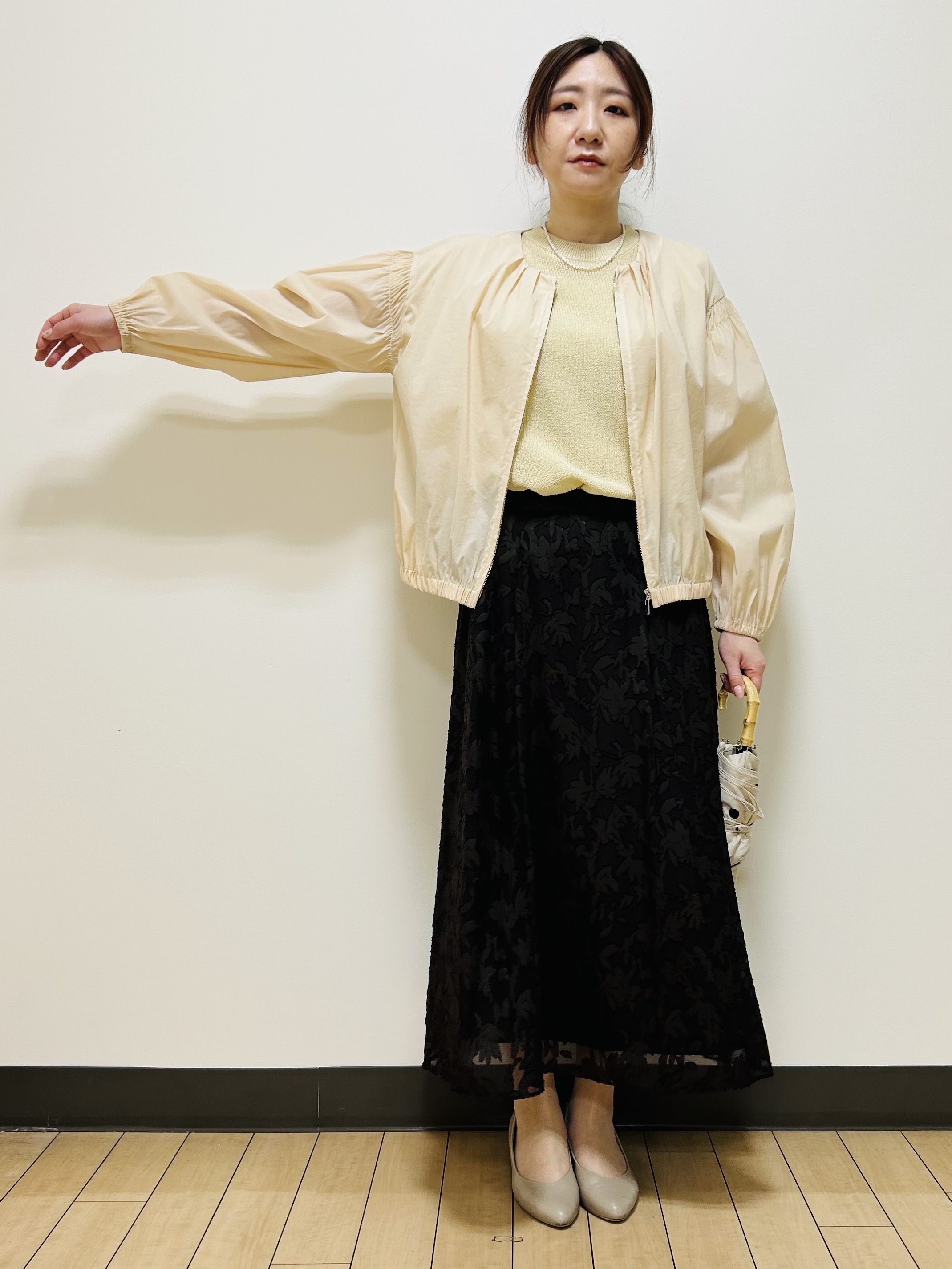 miiiさんの「Reflect｜フロントファスナーシアーブルゾン」を使ったコーディネート