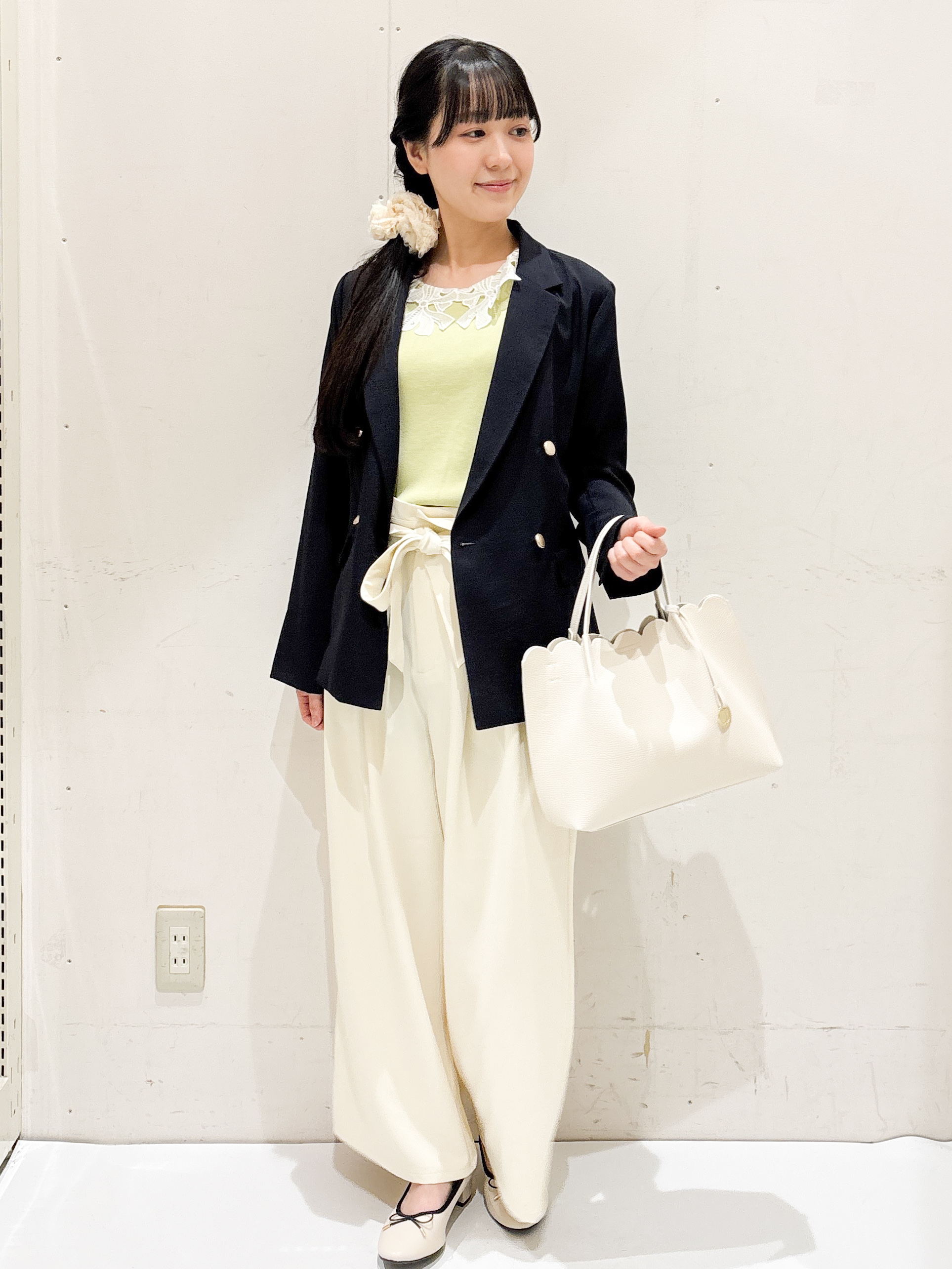 Hinaさんの「OPAQUE.CLIP｜《再入荷》ダブルブレストテーラードジャケット【接触冷感／吸水速乾／イージーアイロン／防シワ／洗濯機O」を使ったコーディネート