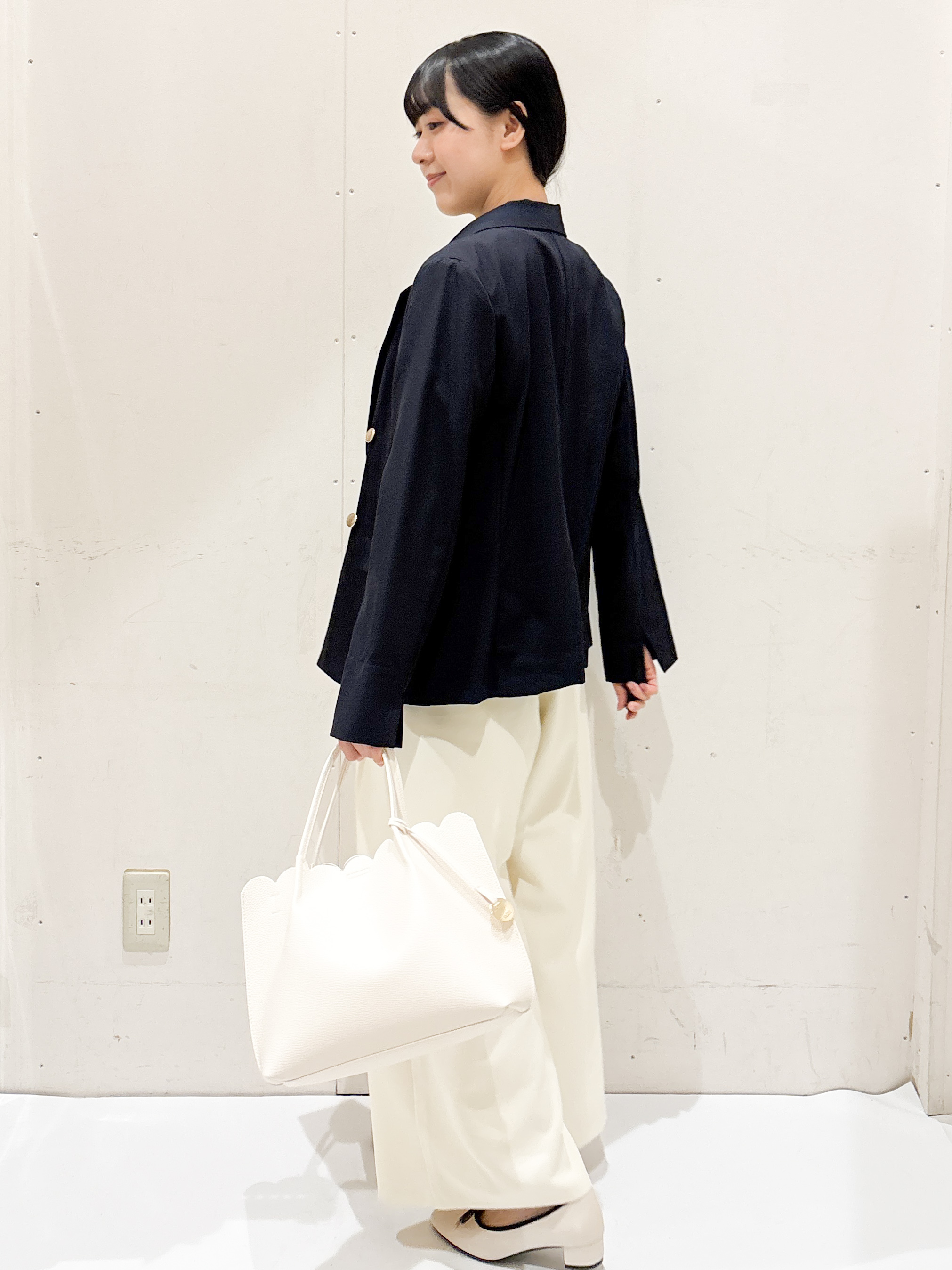 Hinaさんの「OPAQUE.CLIP｜《再入荷》ダブルブレストテーラードジャケット【接触冷感／吸水速乾／イージーアイロン／防シワ／洗濯機O」を使ったコーディネート