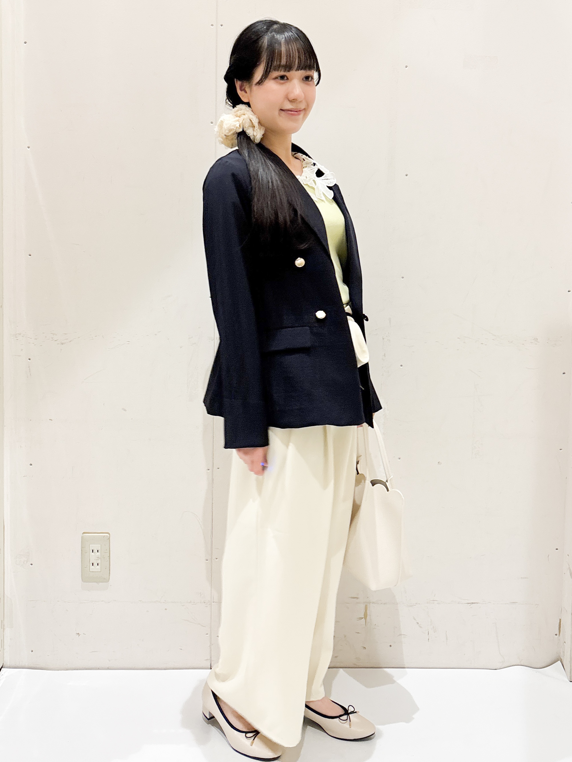 Hinaさんの「OPAQUE.CLIP｜《再入荷》ダブルブレストテーラードジャケット【接触冷感／吸水速乾／イージーアイロン／防シワ／洗濯機O」を使ったコーディネート