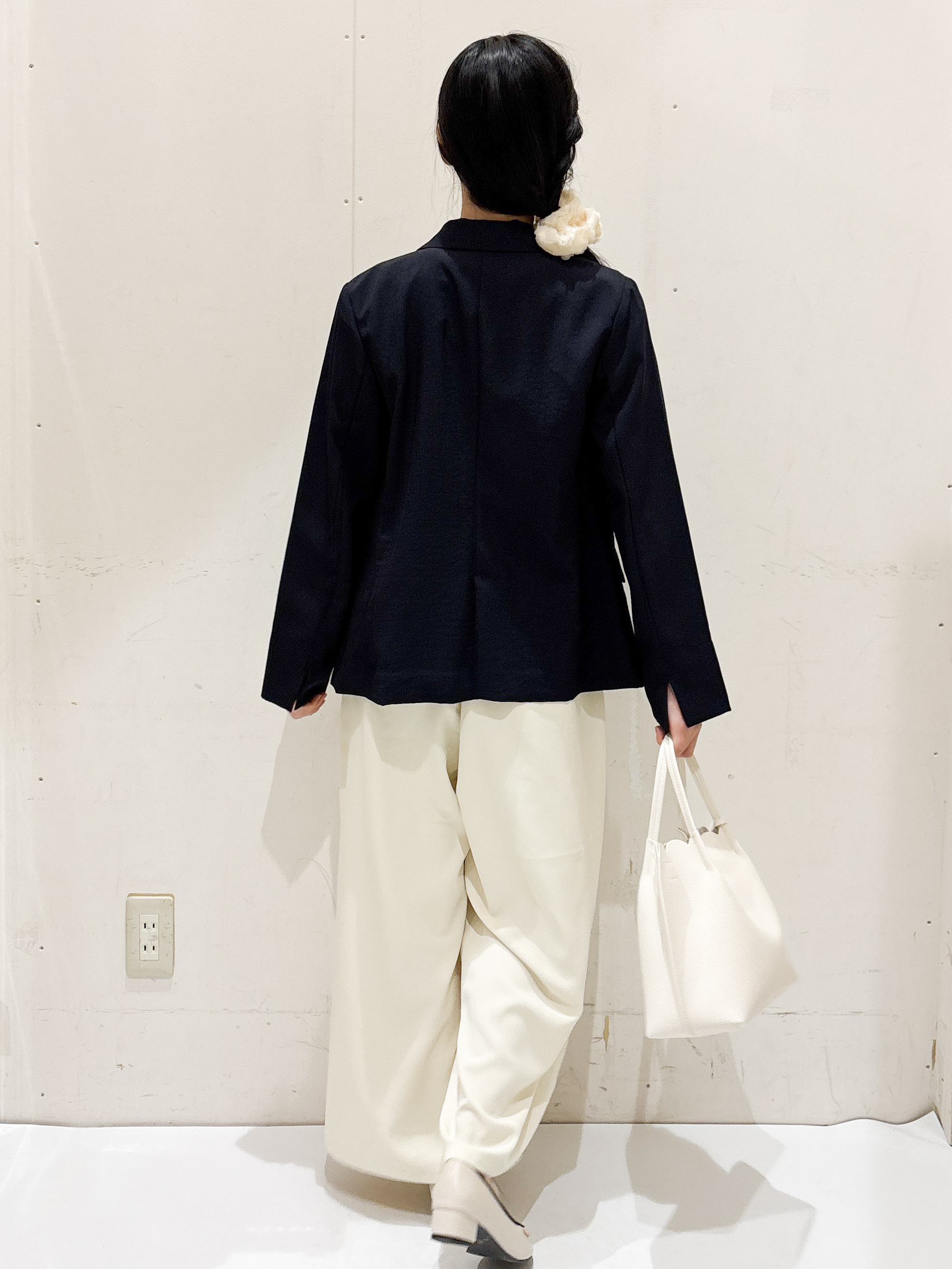 Hinaさんの「OPAQUE.CLIP｜《再入荷》ダブルブレストテーラードジャケット【接触冷感／吸水速乾／イージーアイロン／防シワ／洗濯機O」を使ったコーディネート