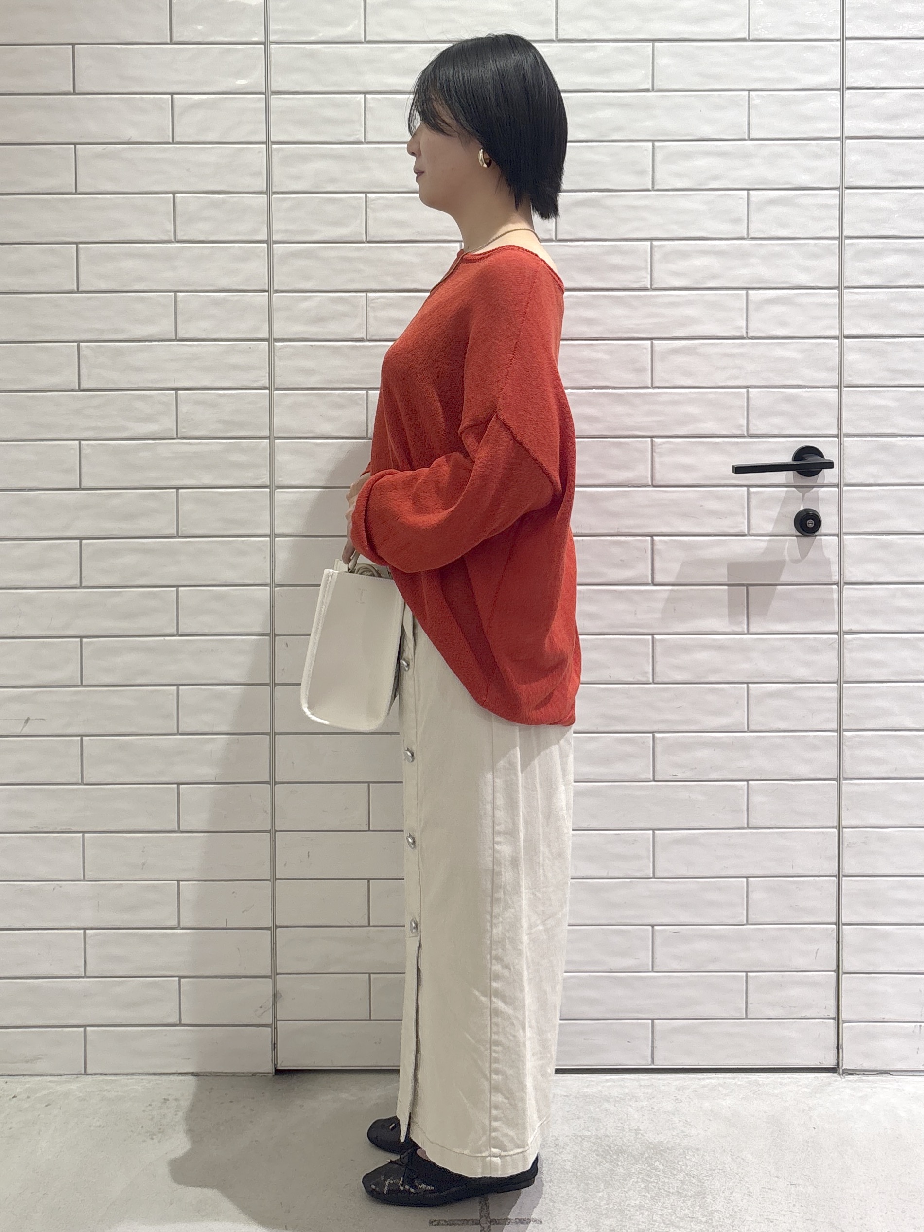 ayumiさんの「OPAQUE.CLIP｜麻混リラクシーニット【洗濯機OK】」を使ったコーディネート