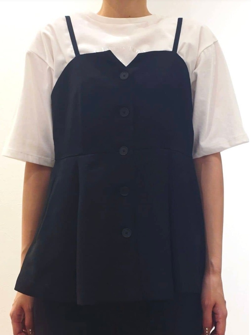 ケイさんの「grove｜【貴島明日香さん着用・カセット服】リネンライク ペプラムビスチェ」を使ったコーディネート
