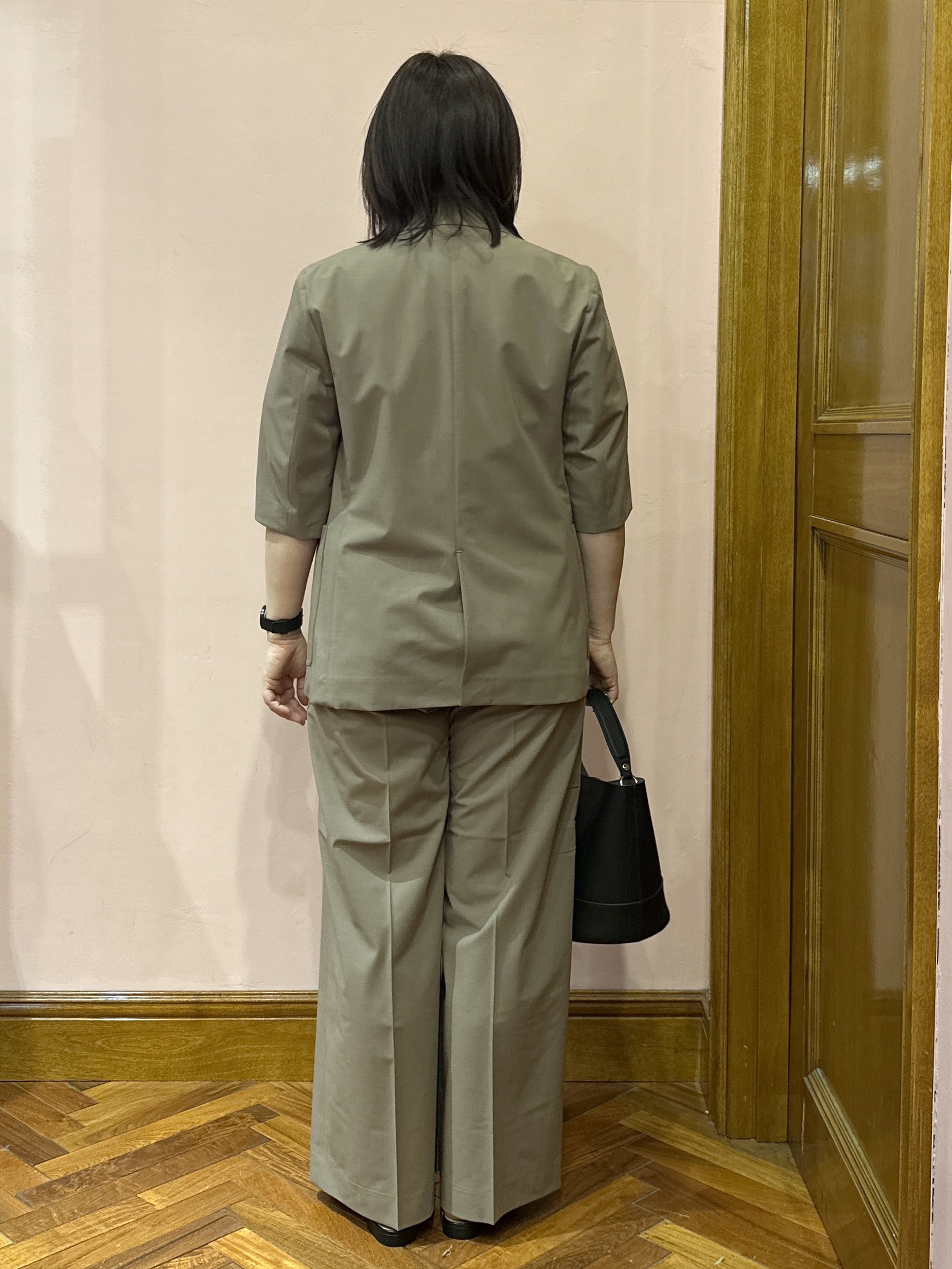 komatsuさんの「DRESSTERIOR｜【接触冷感/セットアップ可】 2WAYストレッチスリークオータージャケット」を使ったコーディネート