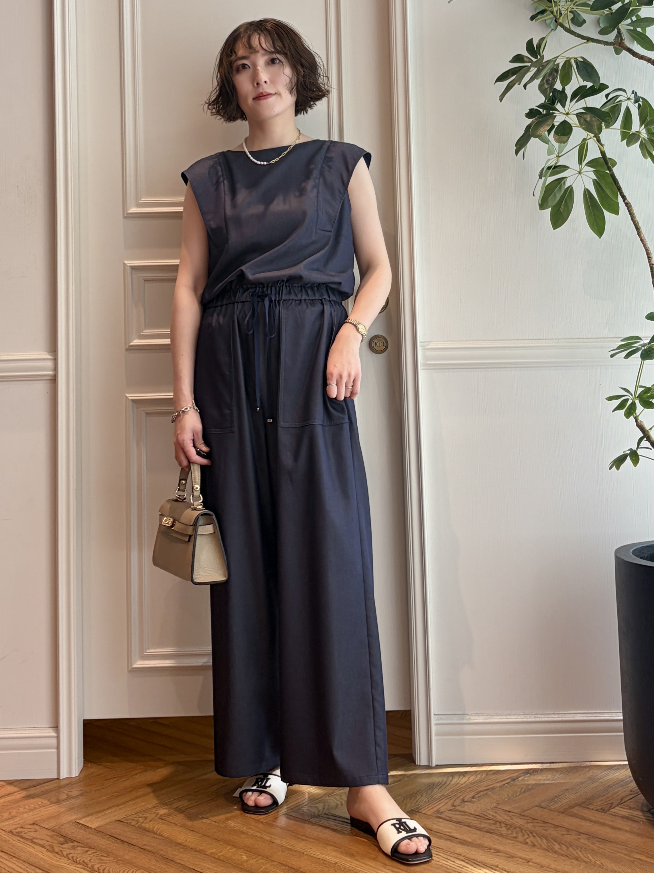 nakaoさんの「DRESSTERIOR｜【ウォッシャブル】フレンチスリーブ コンビネゾン」を使ったコーディネート
