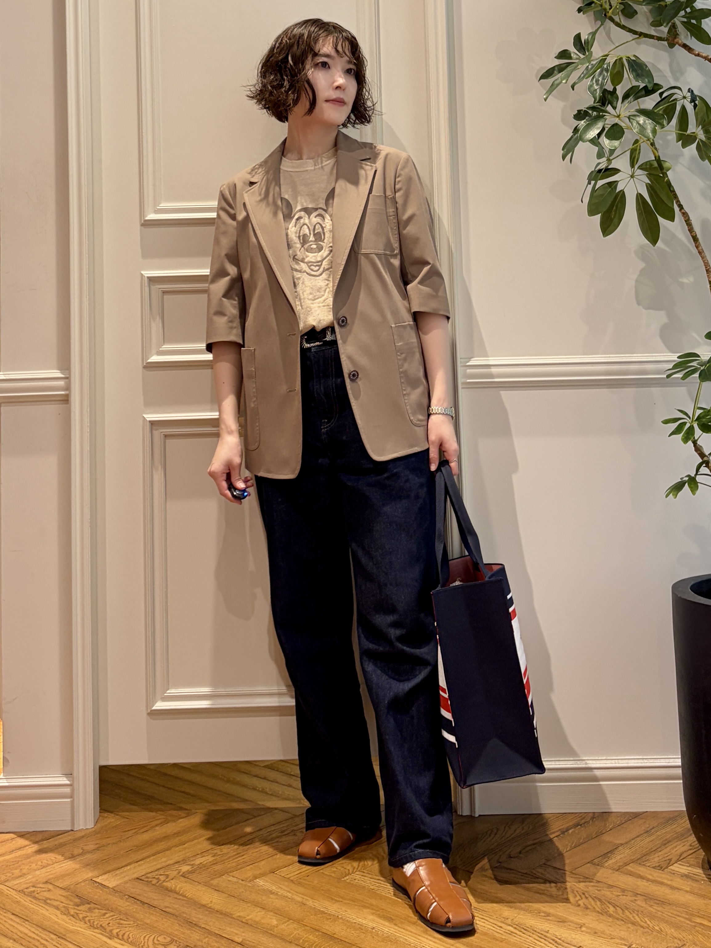 nakaoさんの「DRESSTERIOR｜GOOD ROCK SPEED（グッドロックスピード）【別注】ミッキーTシャツ」を使ったコーディネート