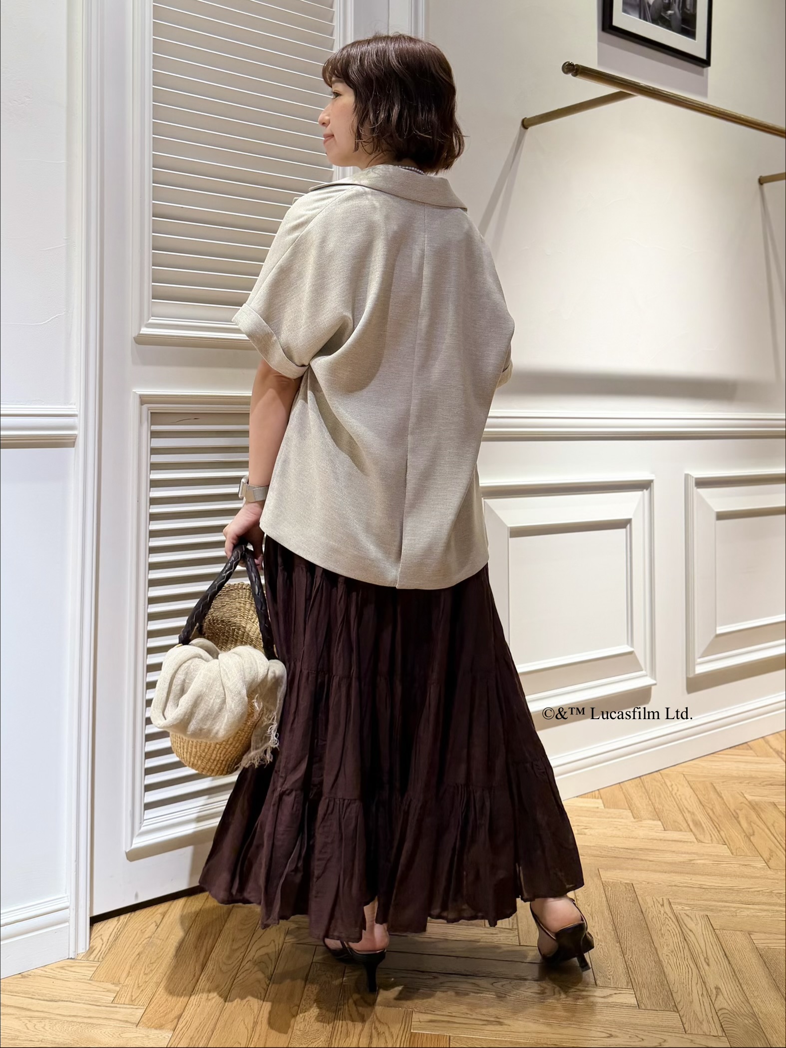 つじ まこさんの「DRESSTERIOR｜【セットアップ可/UVカット/接触冷感/吸水速乾】ウォッシャブル リネンライクドルマンジャケット」を使ったコーディネート