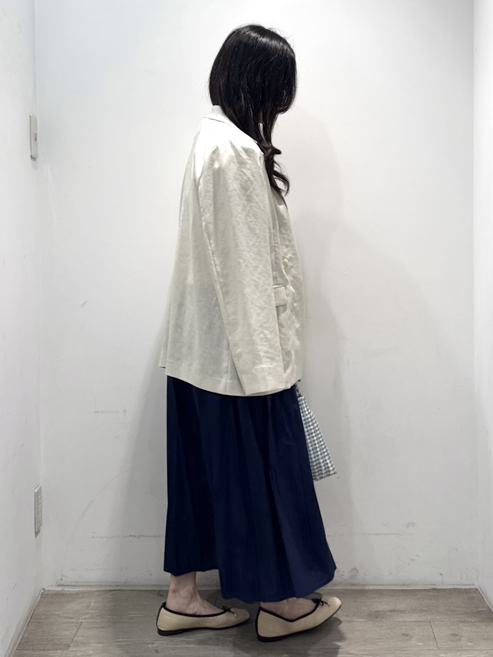 yuicciさんの「OPAQUE.CLIP｜【UV／接触冷感】ダブルブレストジャケット《防シワ加工／洗える》」を使ったコーディネート