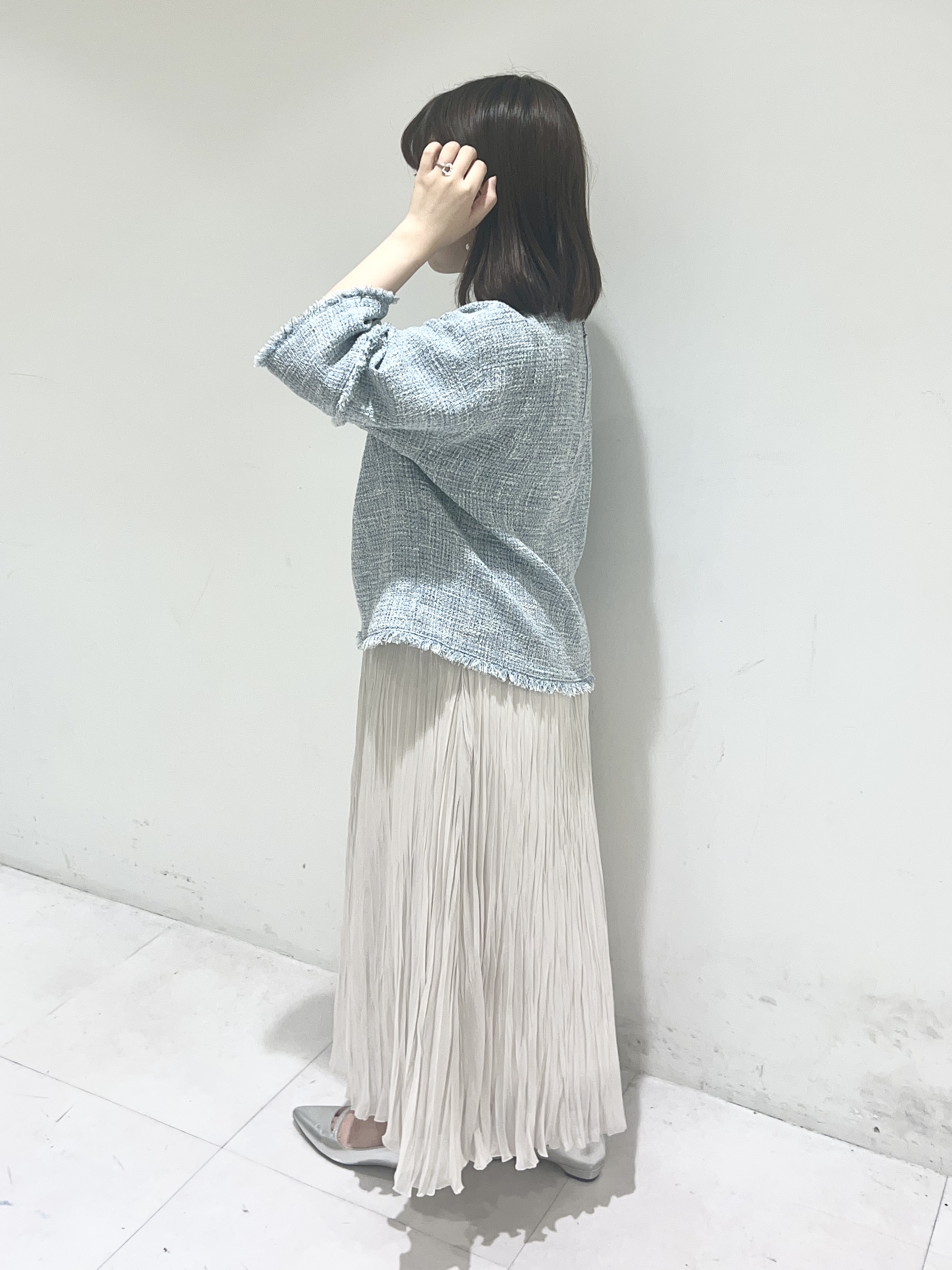 Mitsukiさんの「UNTITLED｜【洗える】ツイードドルマンブラウス」を使ったコーディネート