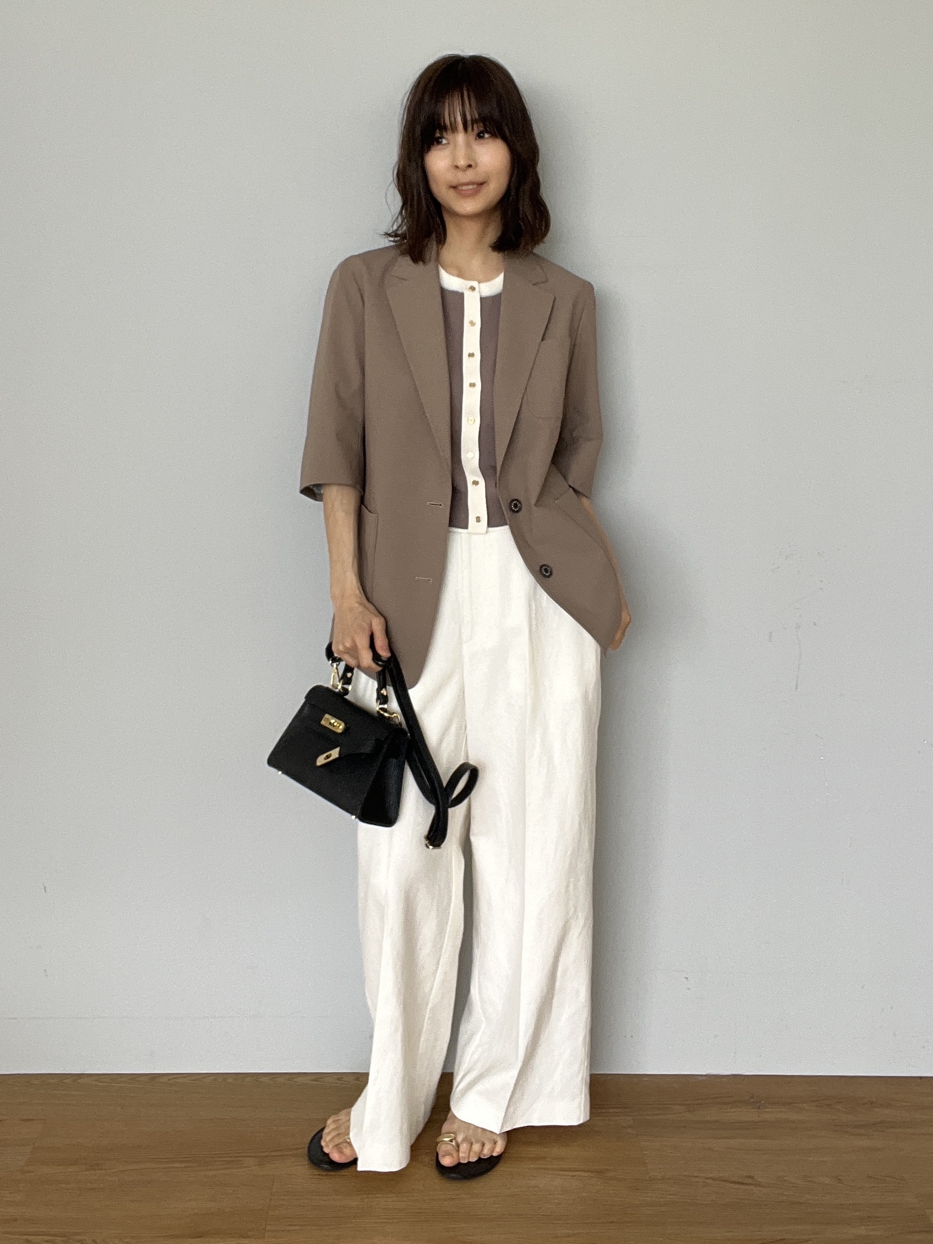 misaさんの「DRESSTERIOR｜【接触冷感/セットアップ可】 2WAYストレッチスリークオータージャケット」を使ったコーディネート