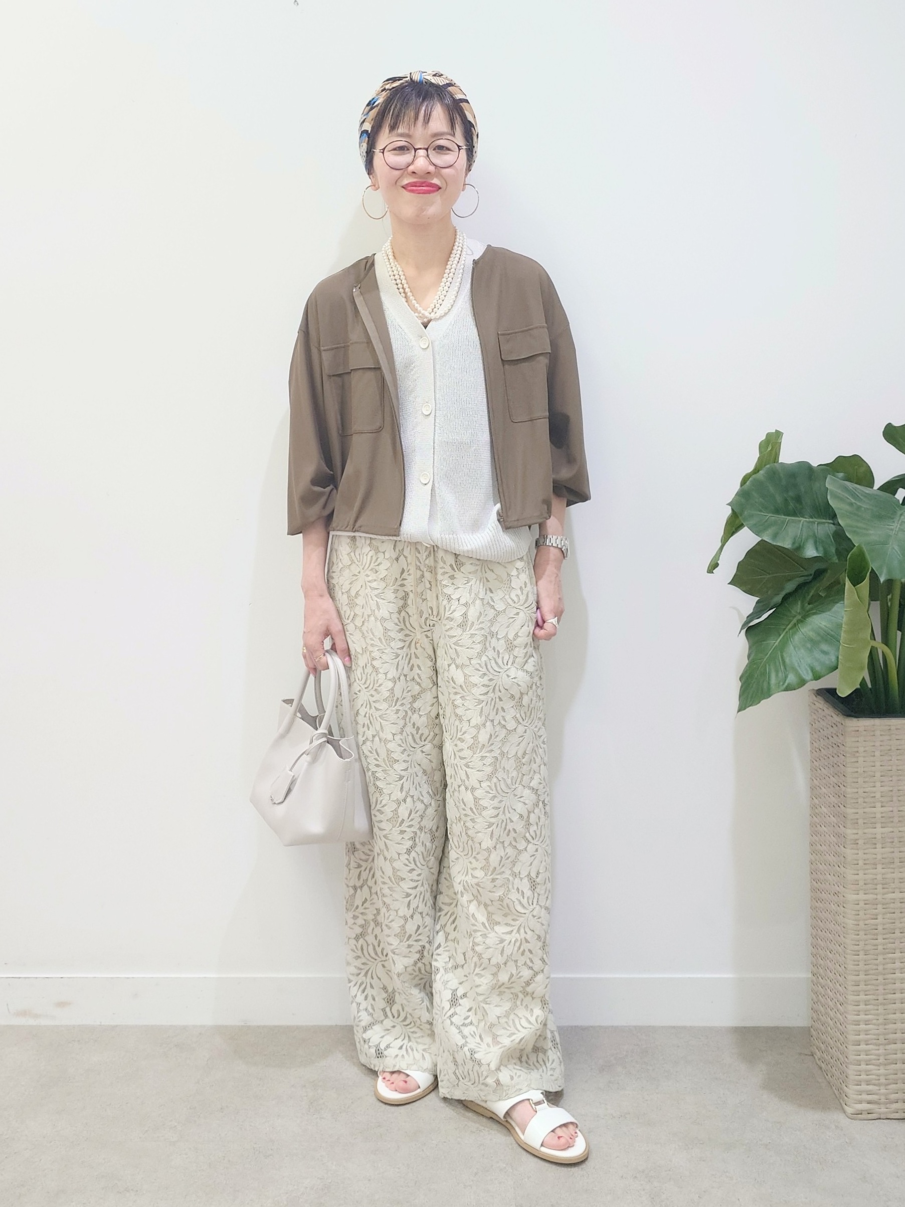 MUTSUKOさんの「UNTITLED｜【古畑星夏さん着用/洗える】シアーブルゾン」を使ったコーディネート