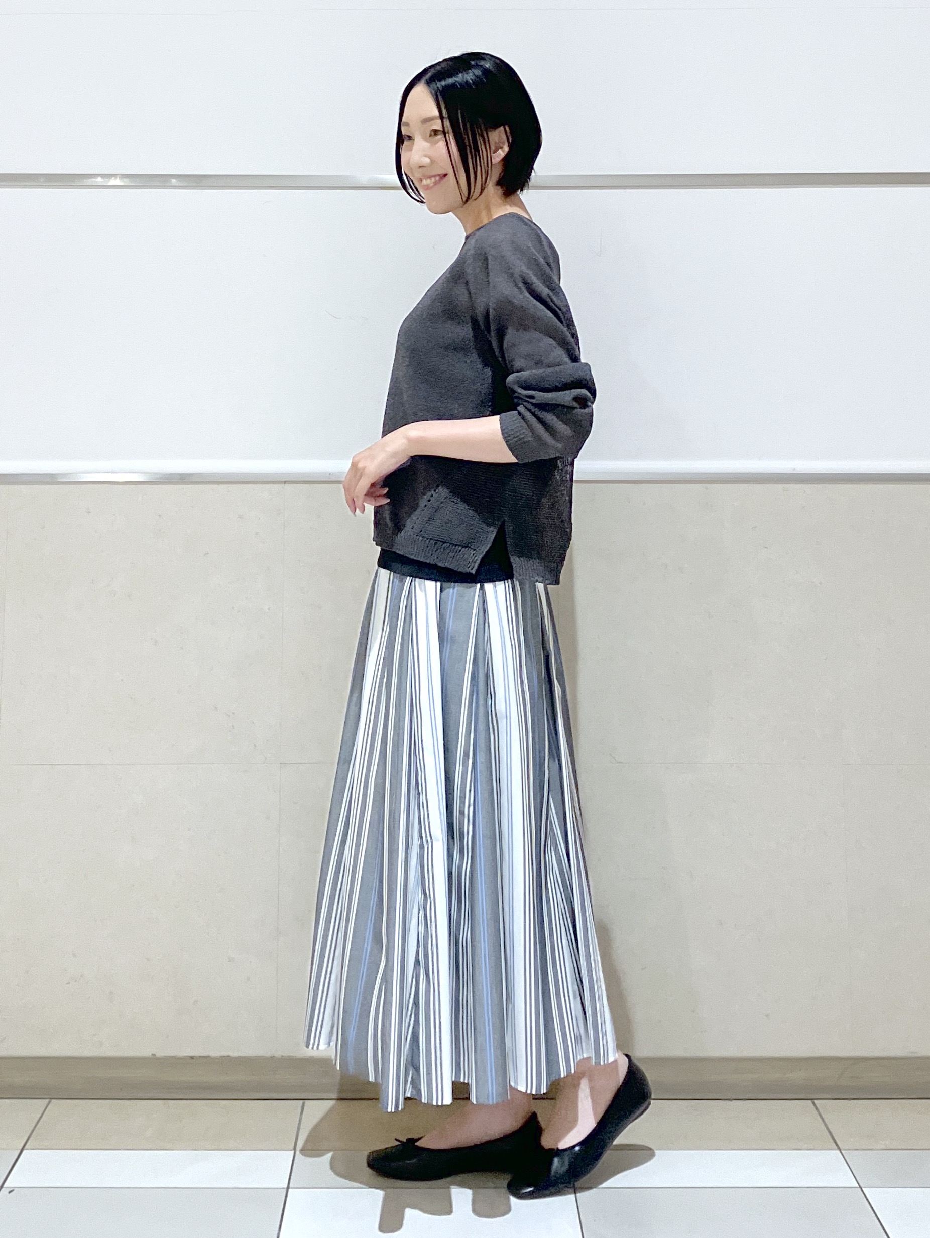 eriko さんの「Dessin｜【洗える】透かし編みデザインニット」を使ったコーディネート