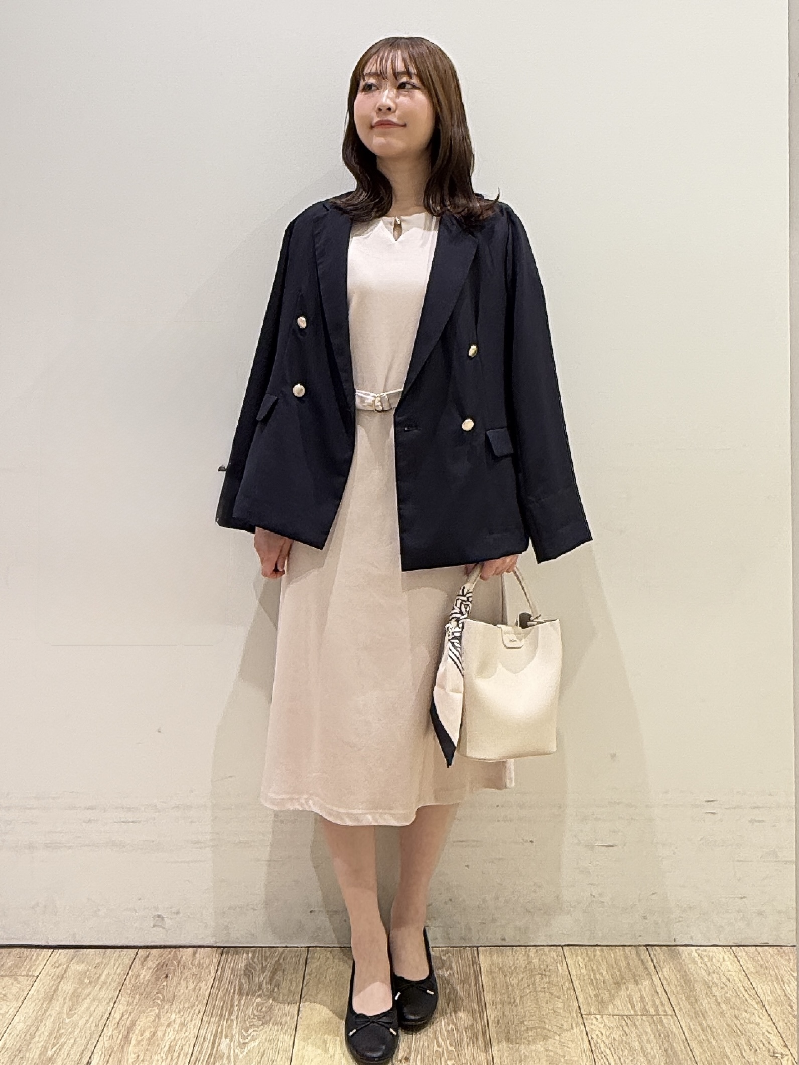 MOMOさんの「index｜《再入荷》ダブルブレストテーラードジャケット【接触冷感／吸水速乾／イージーアイロン／防シワ／洗濯機O」を使ったコーディネート