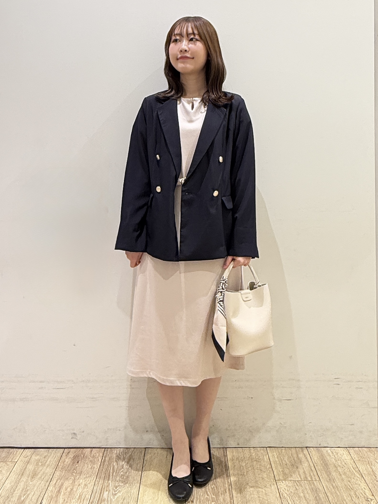 MOMOさんの「index｜《再入荷》ダブルブレストテーラードジャケット【接触冷感／吸水速乾／イージーアイロン／防シワ／洗濯機O」を使ったコーディネート