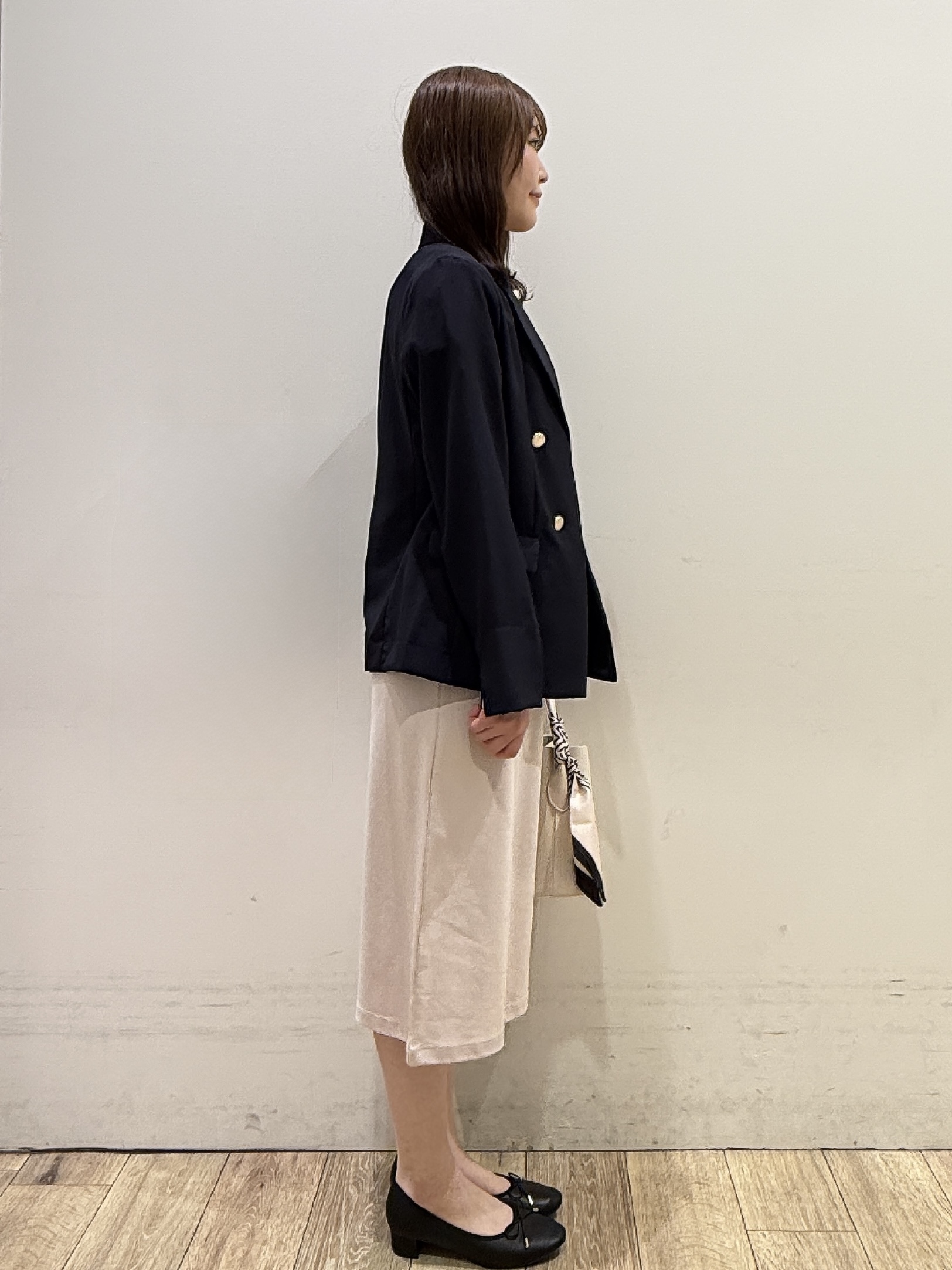 MOMOさんの「index｜《再入荷》ダブルブレストテーラードジャケット【接触冷感／吸水速乾／イージーアイロン／防シワ／洗濯機O」を使ったコーディネート