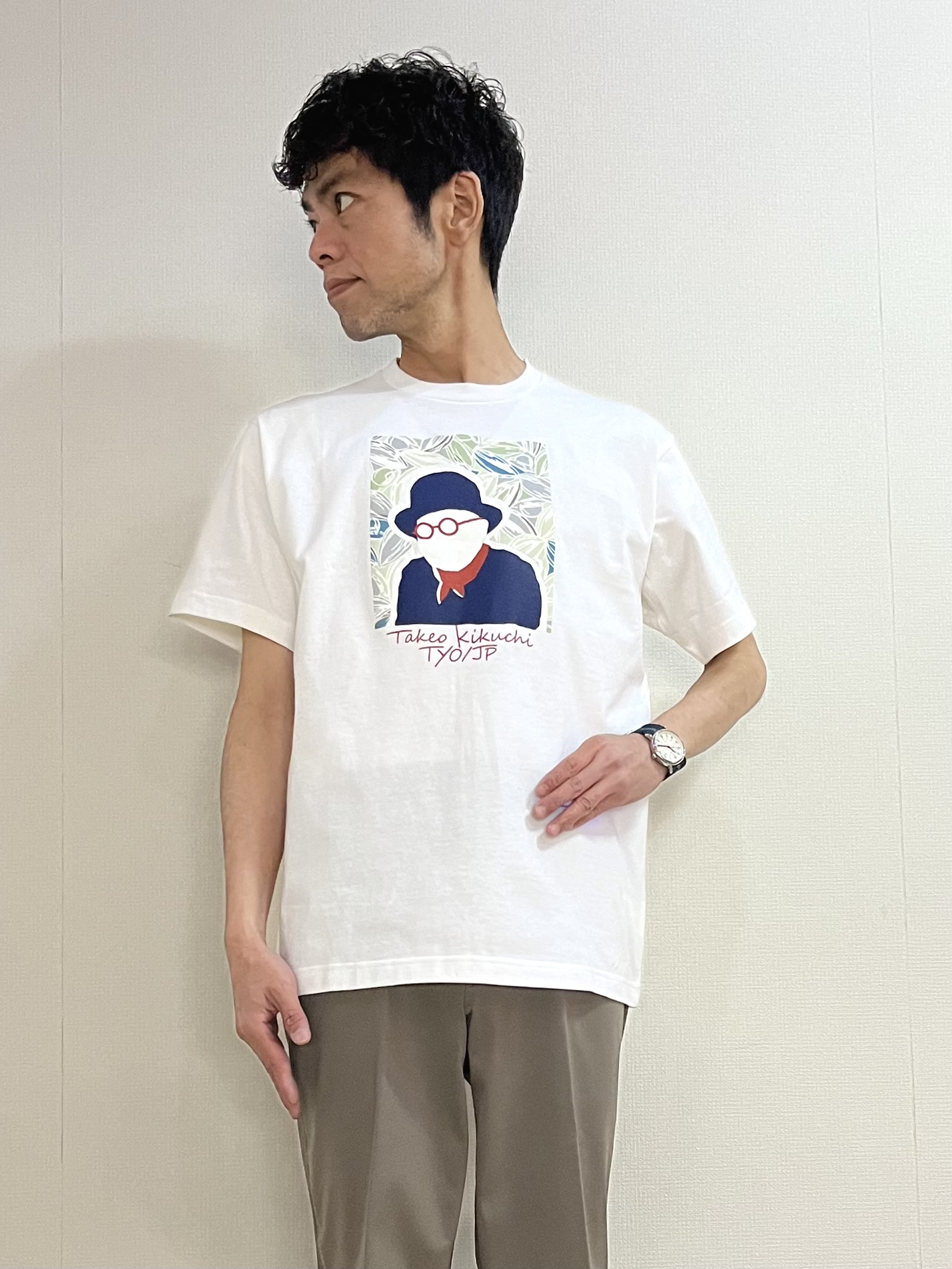 URAさんの「TAKEO KIKUCHI｜【接触冷感】ハイブリッド リネン 七分袖シャツ」を使ったコーディネート