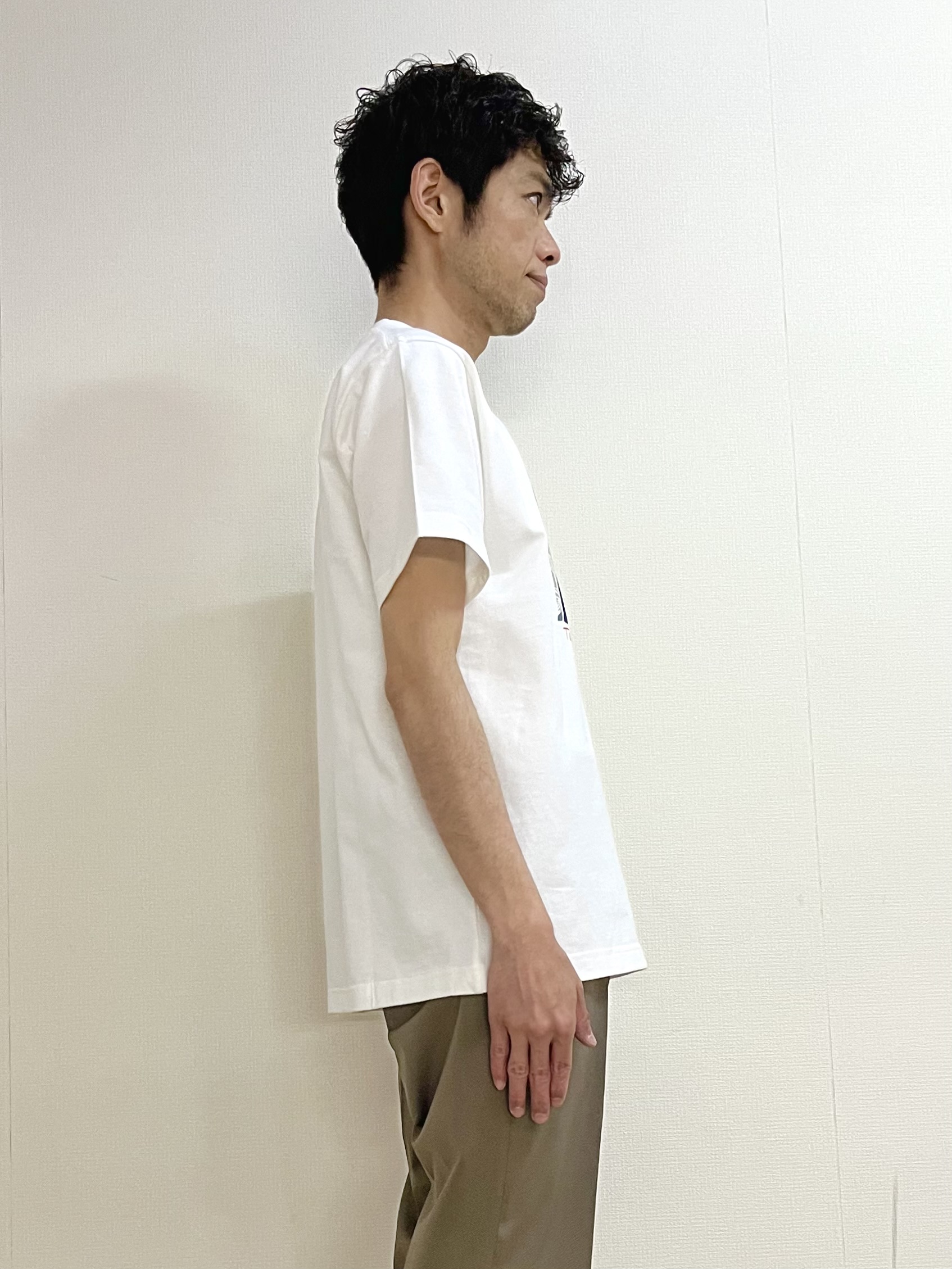 URAさんの「TAKEO KIKUCHI｜【接触冷感】ハイブリッド リネン 七分袖シャツ」を使ったコーディネート