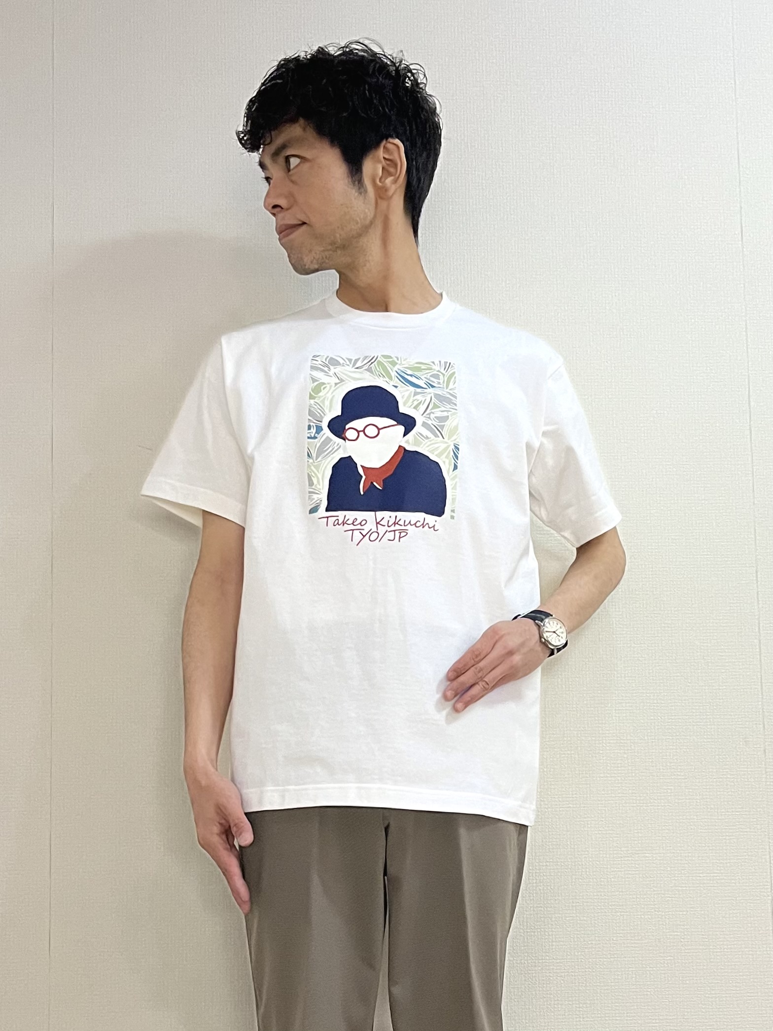 URAさんの「TAKEO KIKUCHI｜【接触冷感】ハイブリッド リネン 七分袖シャツ」を使ったコーディネート