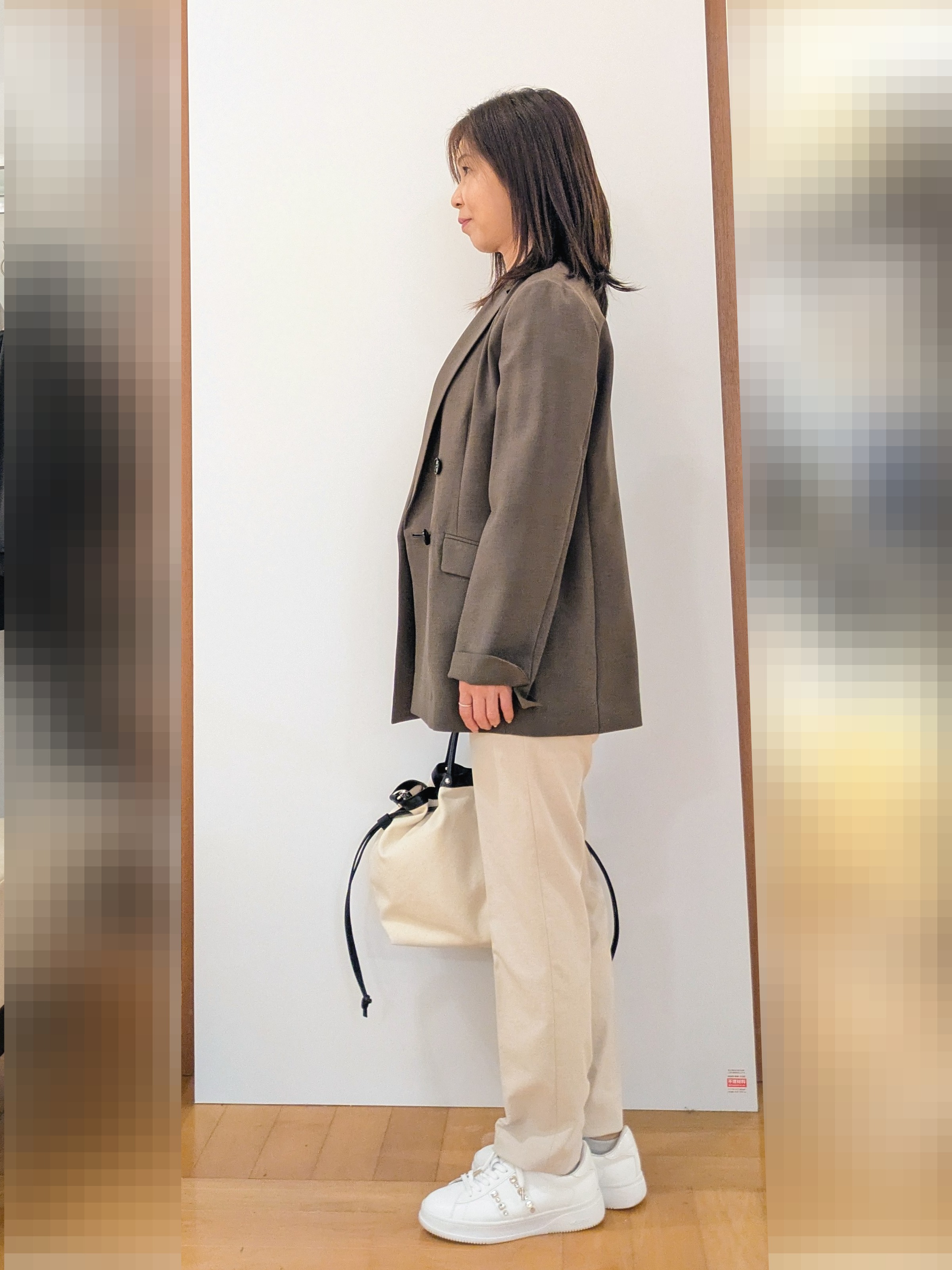 laverさんの「UNTITLED｜【11色展開/体型カバー】前後2WAYフレンチスリーブニット」を使ったコーディネート