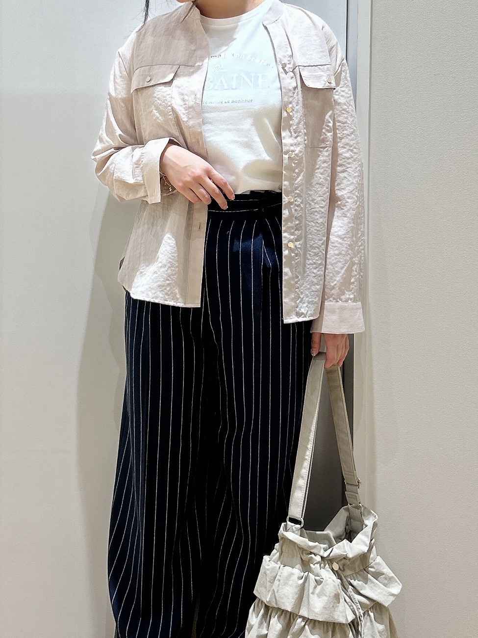 みいさんの「grove｜【UVカット/接触冷感】プリントアソート5分袖Tシャツ」を使ったコーディネート