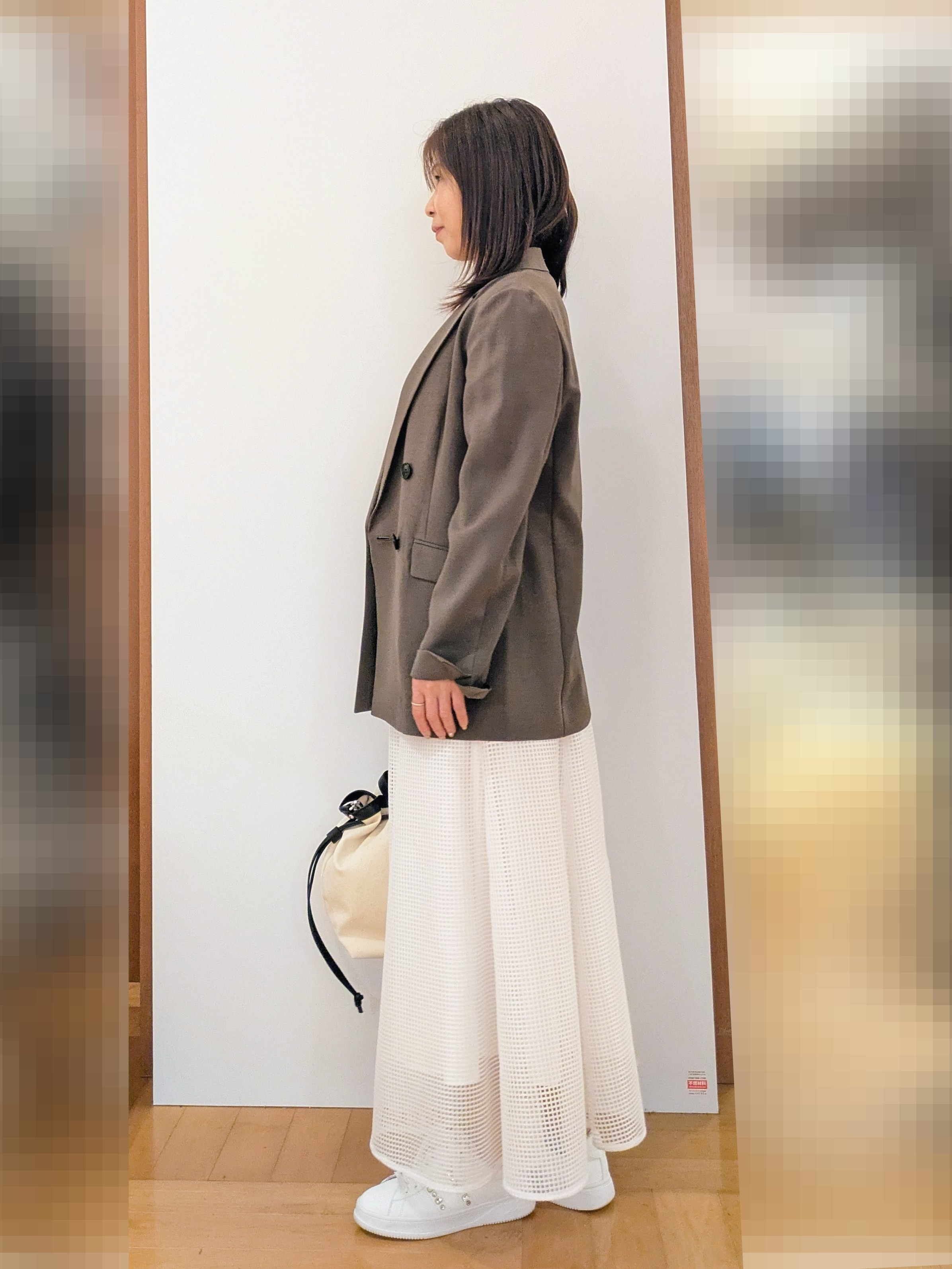 laverさんの「UNTITLED｜【11色展開/体型カバー】前後2WAYフレンチスリーブニット」を使ったコーディネート