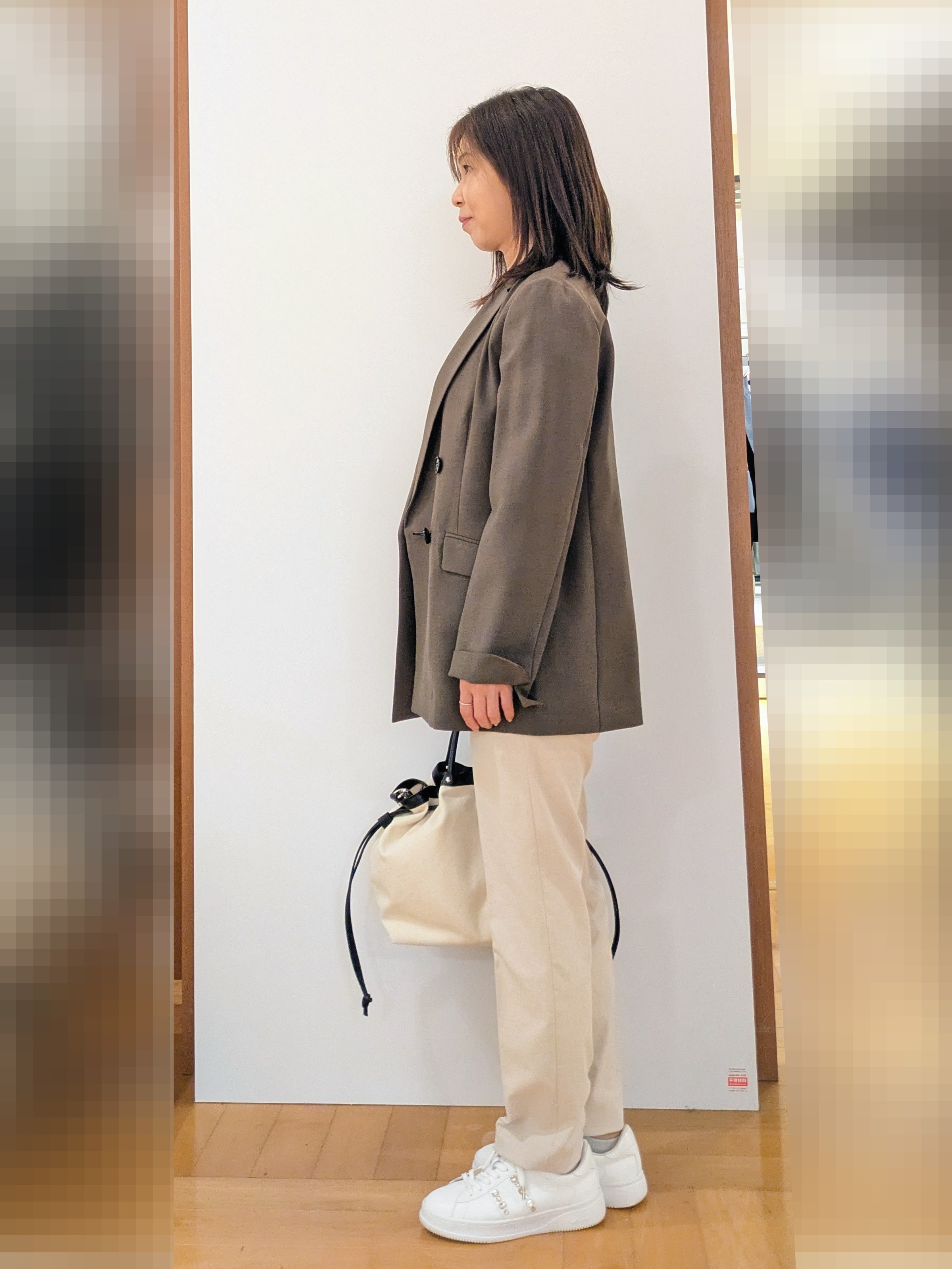laverさんの「UNTITLED｜【新色追加/セットアップ可】エアリー ダブルブレストジャケット」を使ったコーディネート