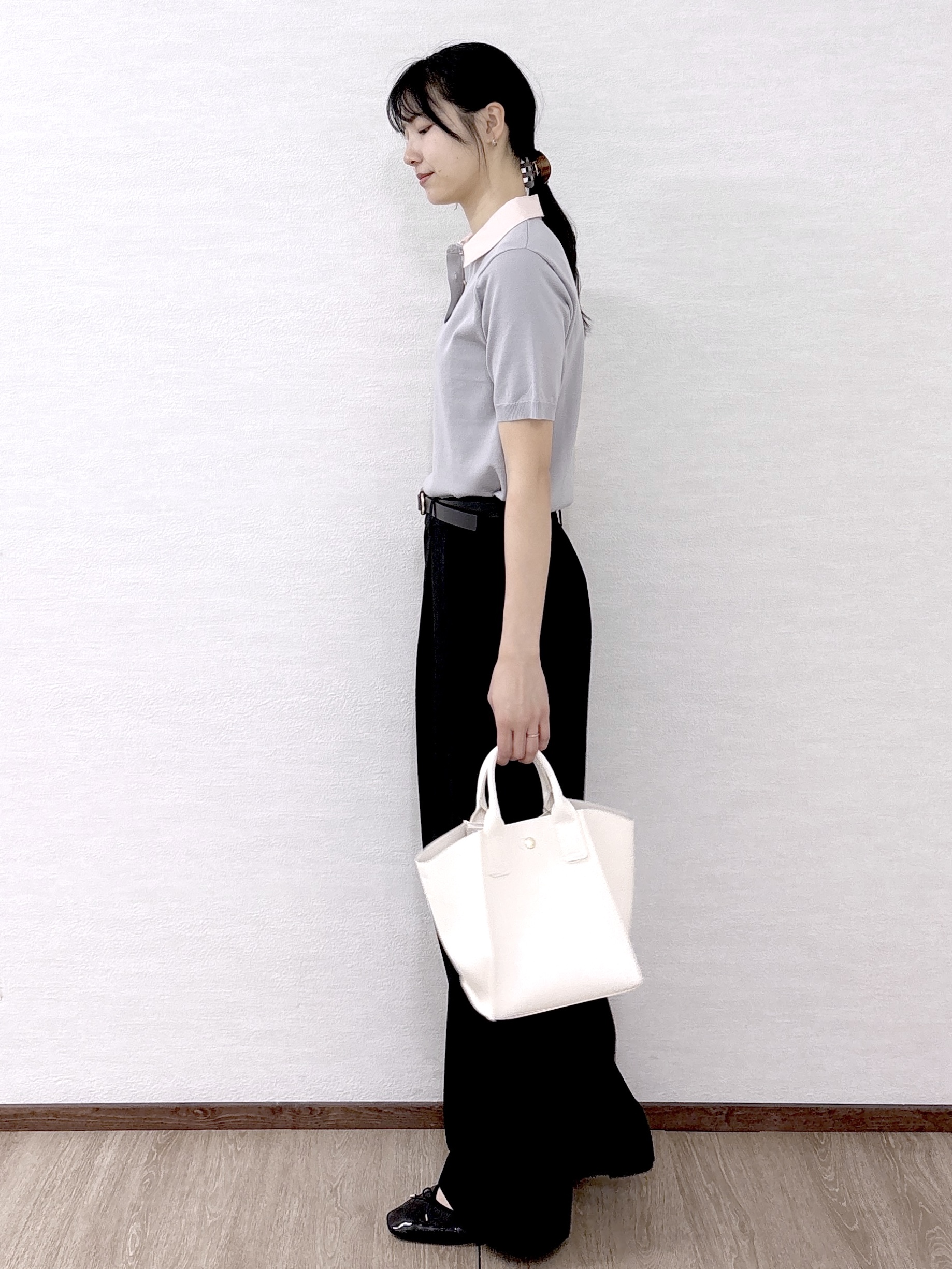 sachikoさんの「OPAQUE.CLIP｜2WAY衿付きニット【洗濯機OK】」を使ったコーディネート
