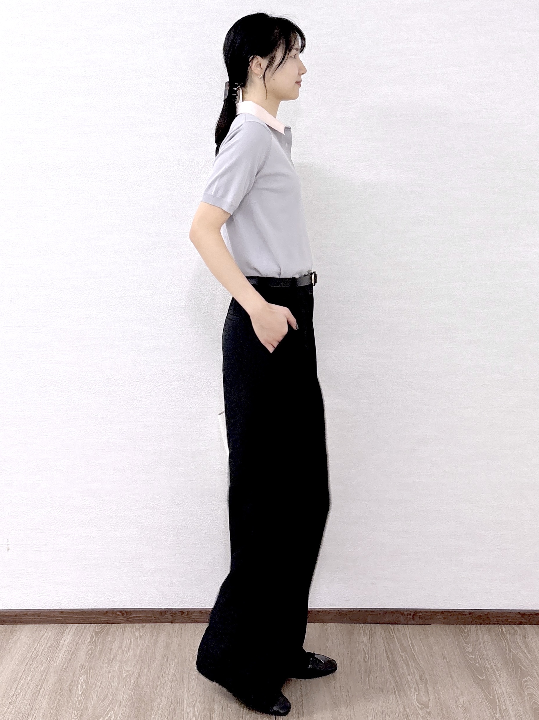 sachikoさんの「OPAQUE.CLIP｜2WAY衿付きニット【洗濯機OK】」を使ったコーディネート