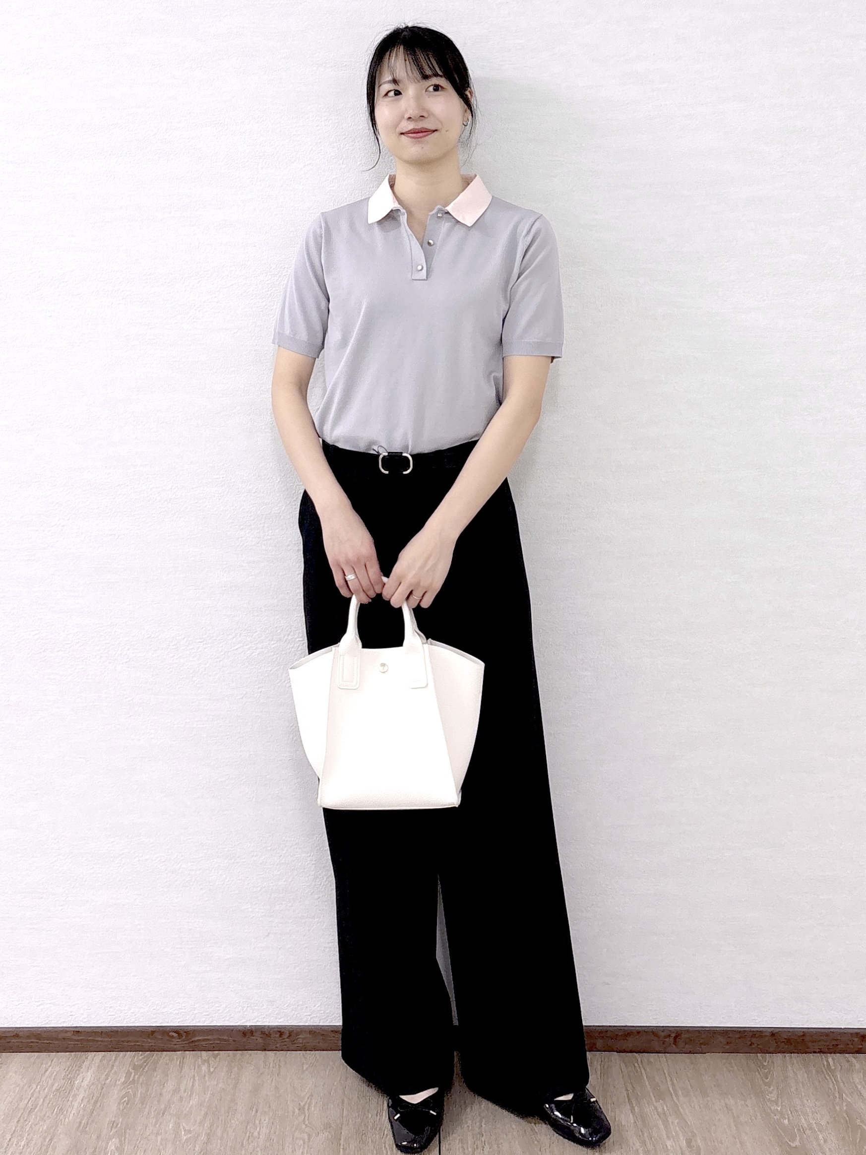 sachikoさんの「OPAQUE.CLIP｜2WAY衿付きニット【洗濯機OK】」を使ったコーディネート
