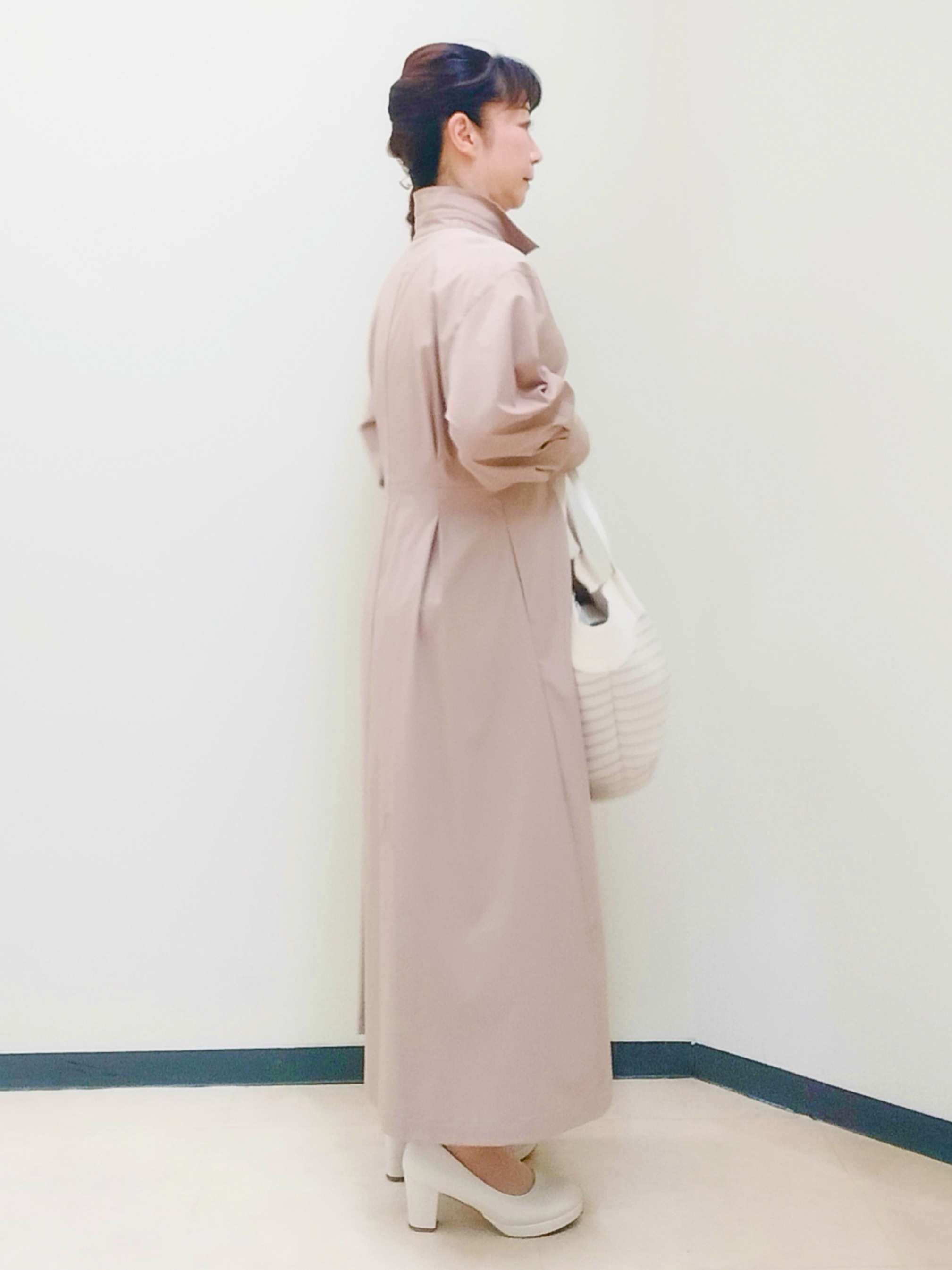花さんの「Reflect｜【選べる2柄／セットアップ可】シャツ衿シアーブラウス」を使ったコーディネート