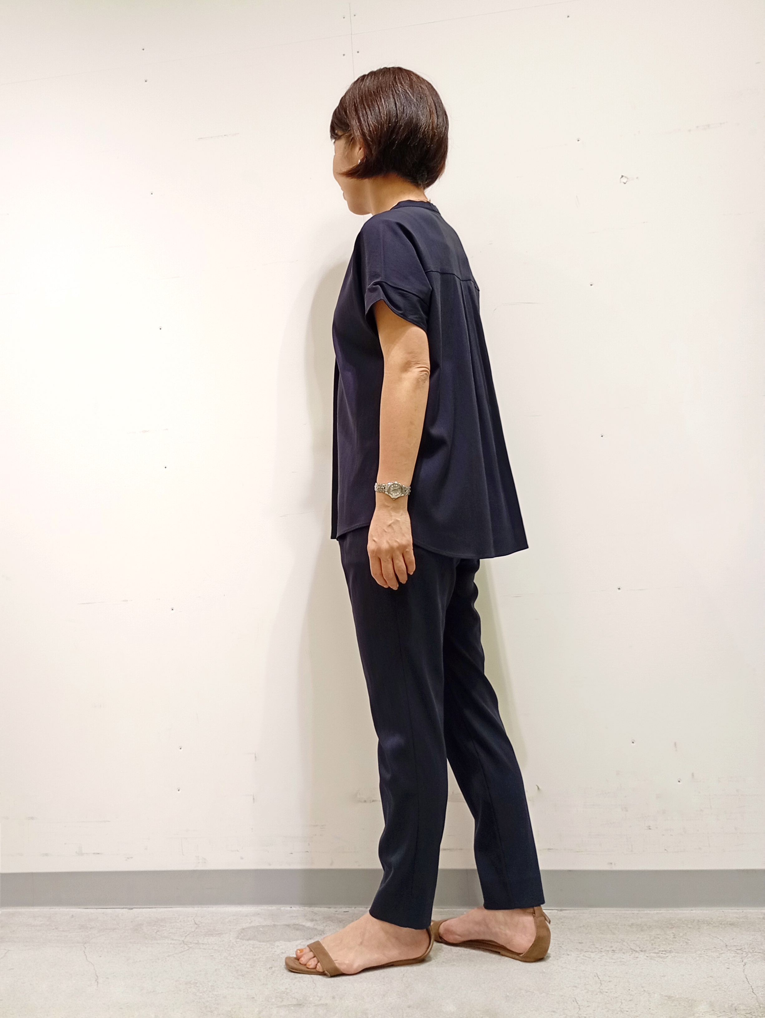 Kさんの「INDIVI｜【洗える／SETUP可能】スキッパーブラウス」を使ったコーディネート