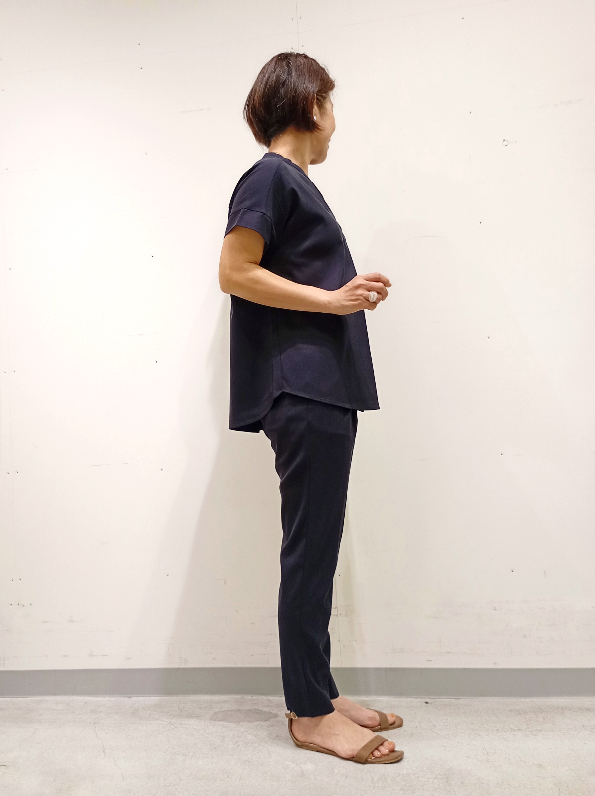 Kさんの「INDIVI｜【洗える／アンサンブル可能】シアースストライプカーディガン」を使ったコーディネート