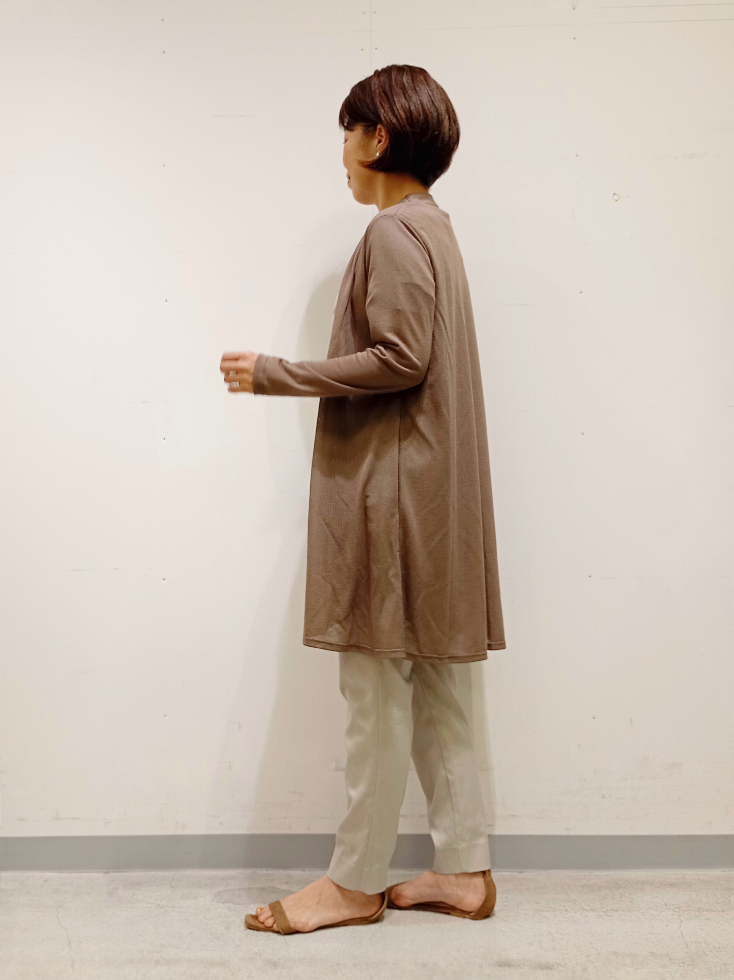 Kさんの「INDIVI｜【洗える／アンサンブル可能】シアースストライプカーディガン」を使ったコーディネート