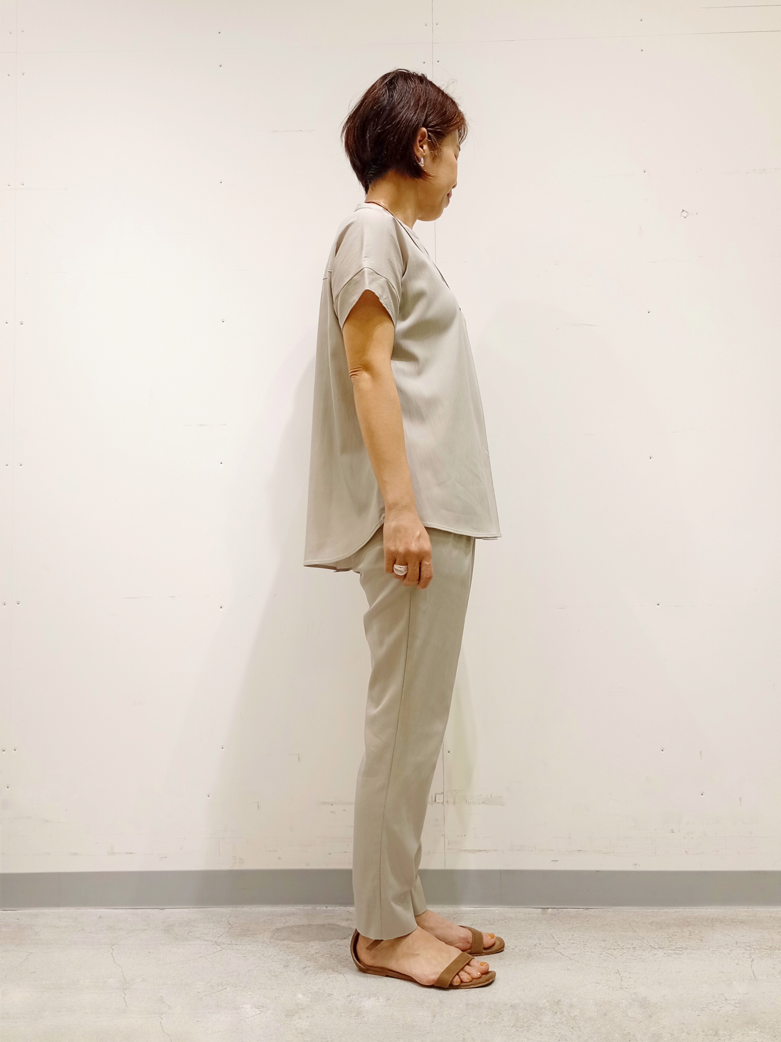 Kさんの「INDIVI｜【洗える／SETUP可能】スキッパーブラウス」を使ったコーディネート