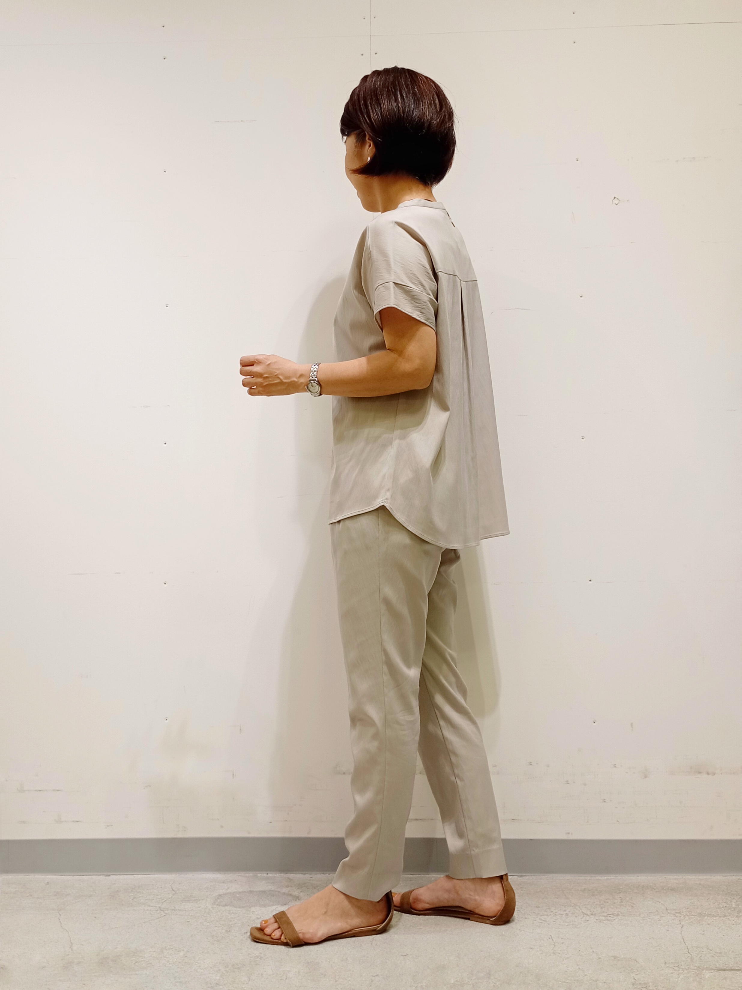 Kさんの「INDIVI｜【洗える／SETUP可能】スキッパーブラウス」を使ったコーディネート