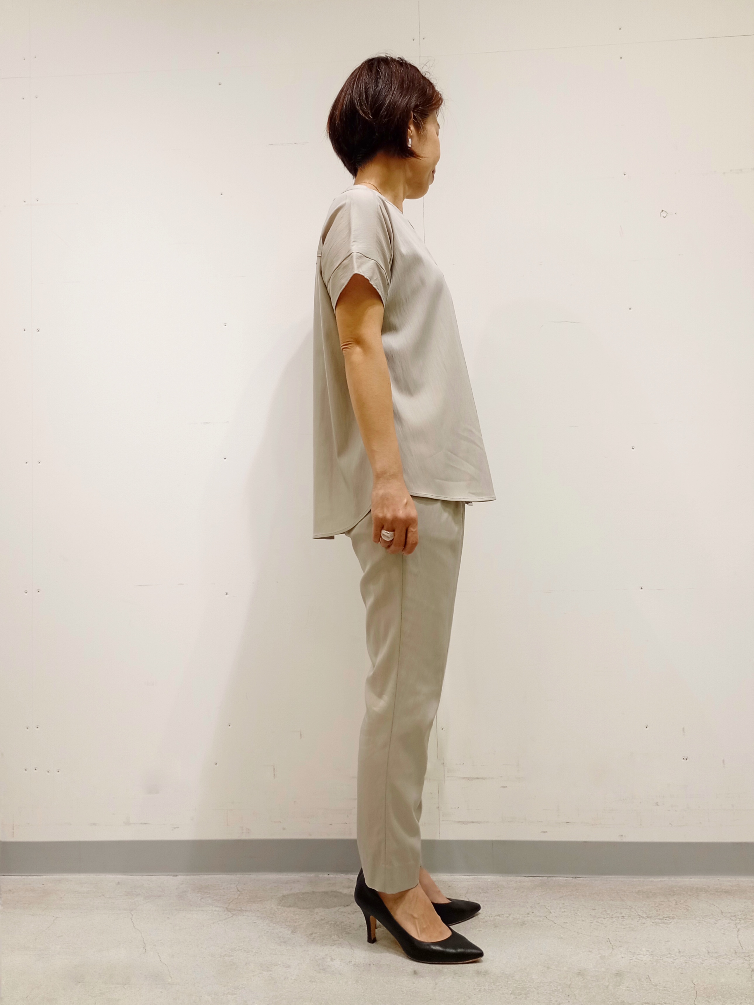 Kさんの「INDIVI｜【洗える／SETUP可能】スキッパーブラウス」を使ったコーディネート
