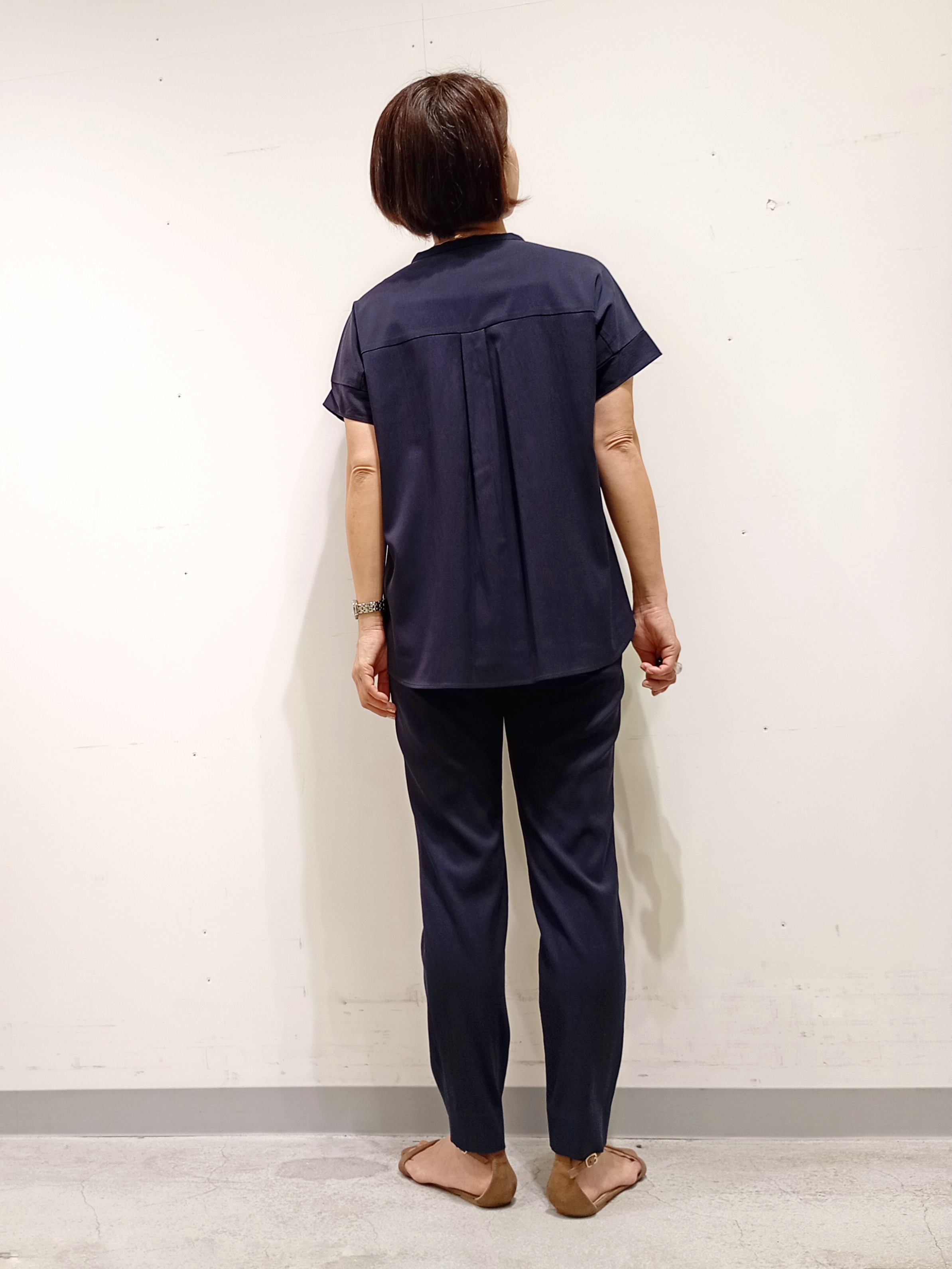 Kさんの「INDIVI｜【洗える／SETUP可能】スキッパーブラウス」を使ったコーディネート