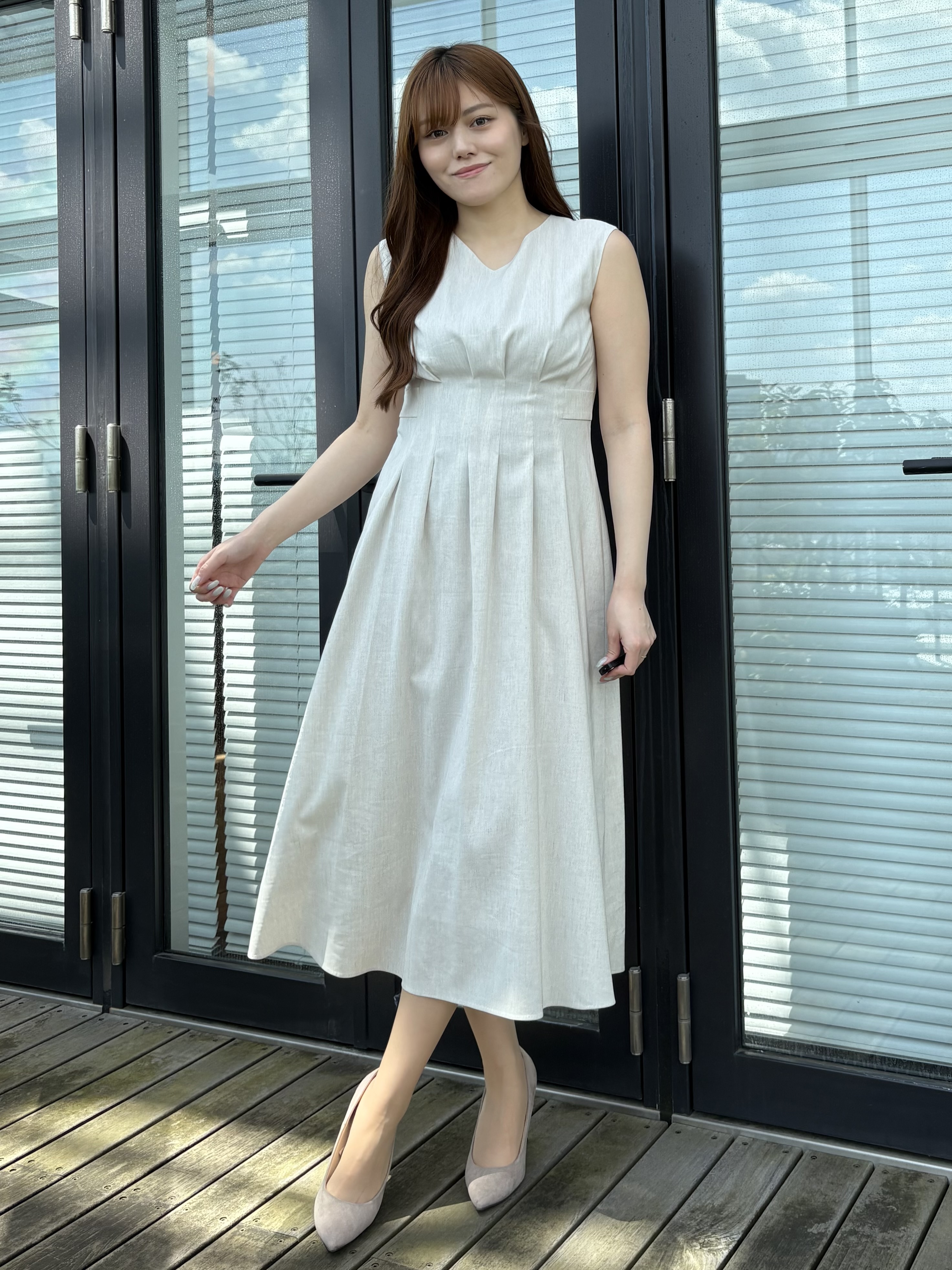 sayaさんの「COUP DE CHANCE｜【手洗い可／日本製】メッシュ編み半袖カーディガン」を使ったコーディネート
