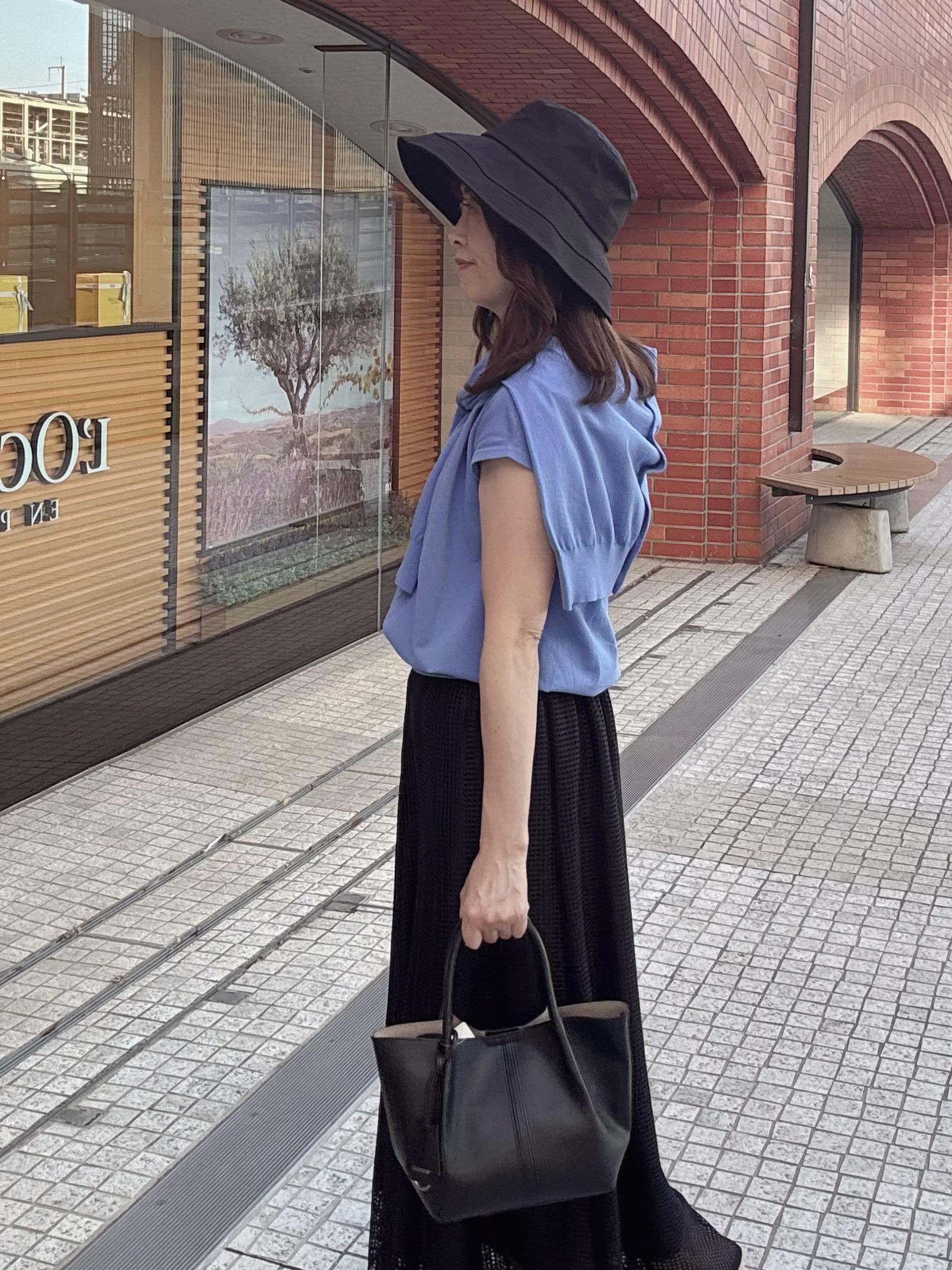 makiさんの「UNTITLED｜【9色展開/アンサンブル可】コットンクルーネックカーディガン」を使ったコーディネート
